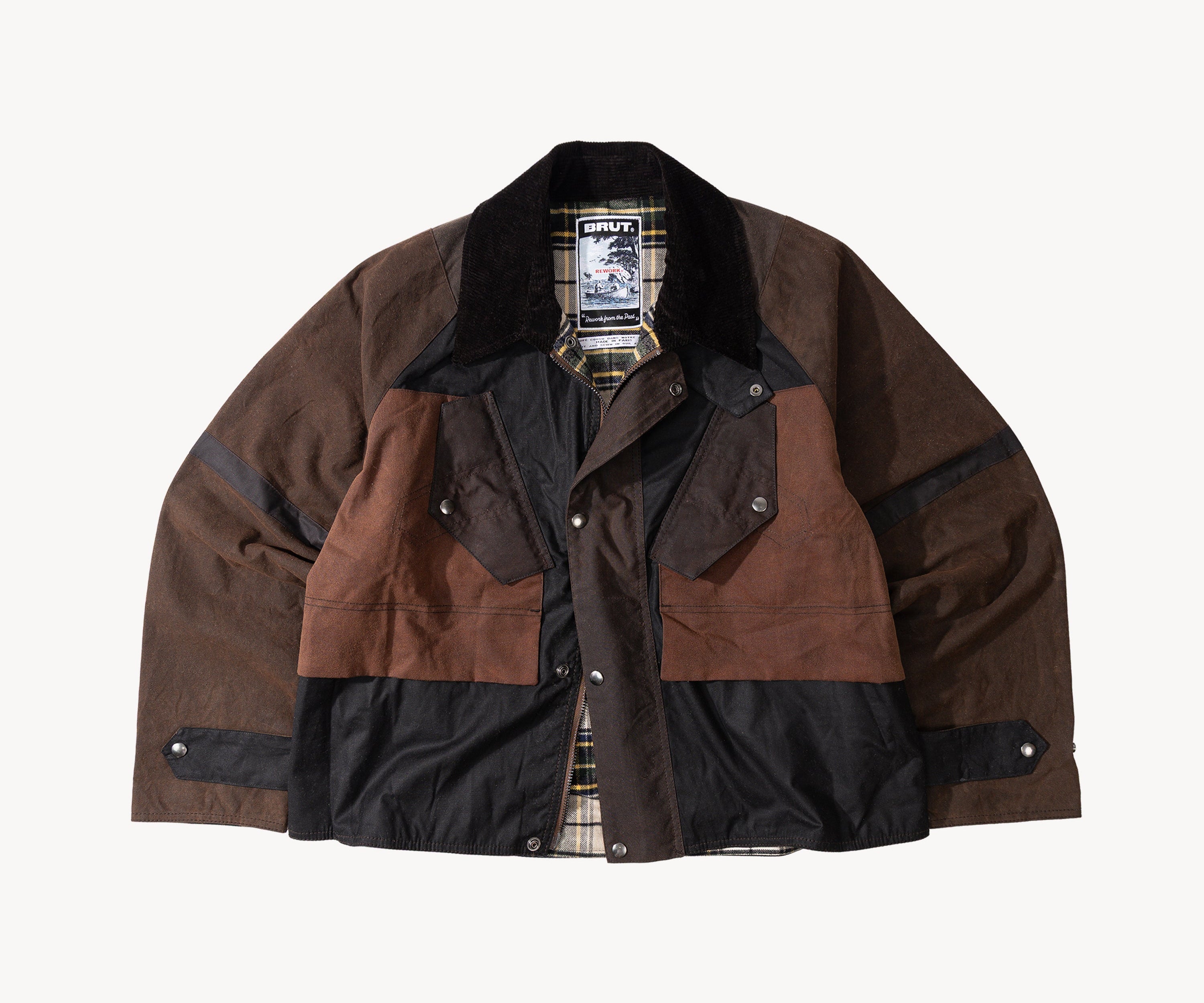 REWORK® TACTICAL WAX JACKET - N° 019 Coats & Jackets LARGE / BROWN - BRUT Clothing