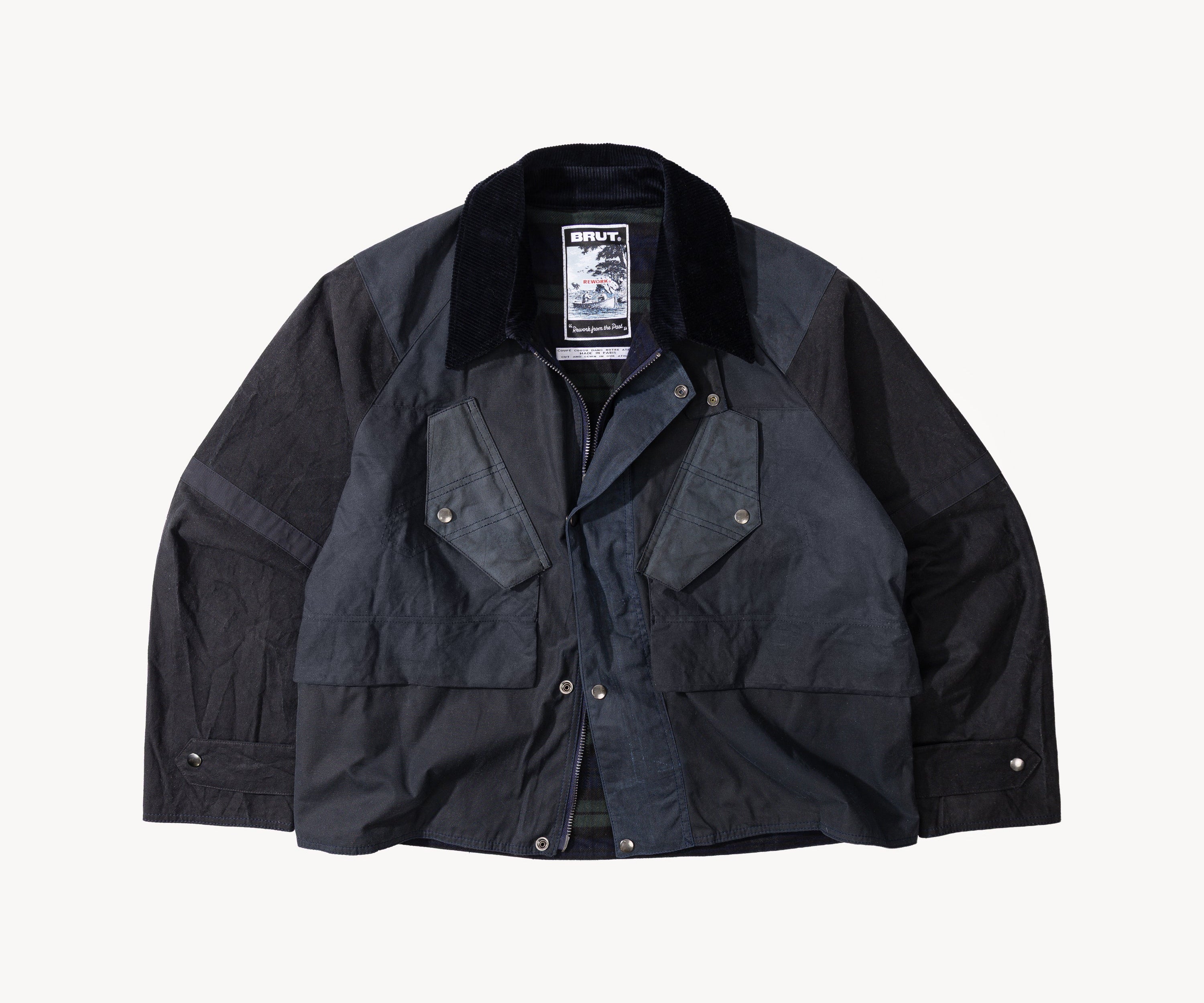 REWORK® TACTICAL WAX JACKET - N° 017 Coats & Jackets LARGE / BLUE - BRUT Clothing