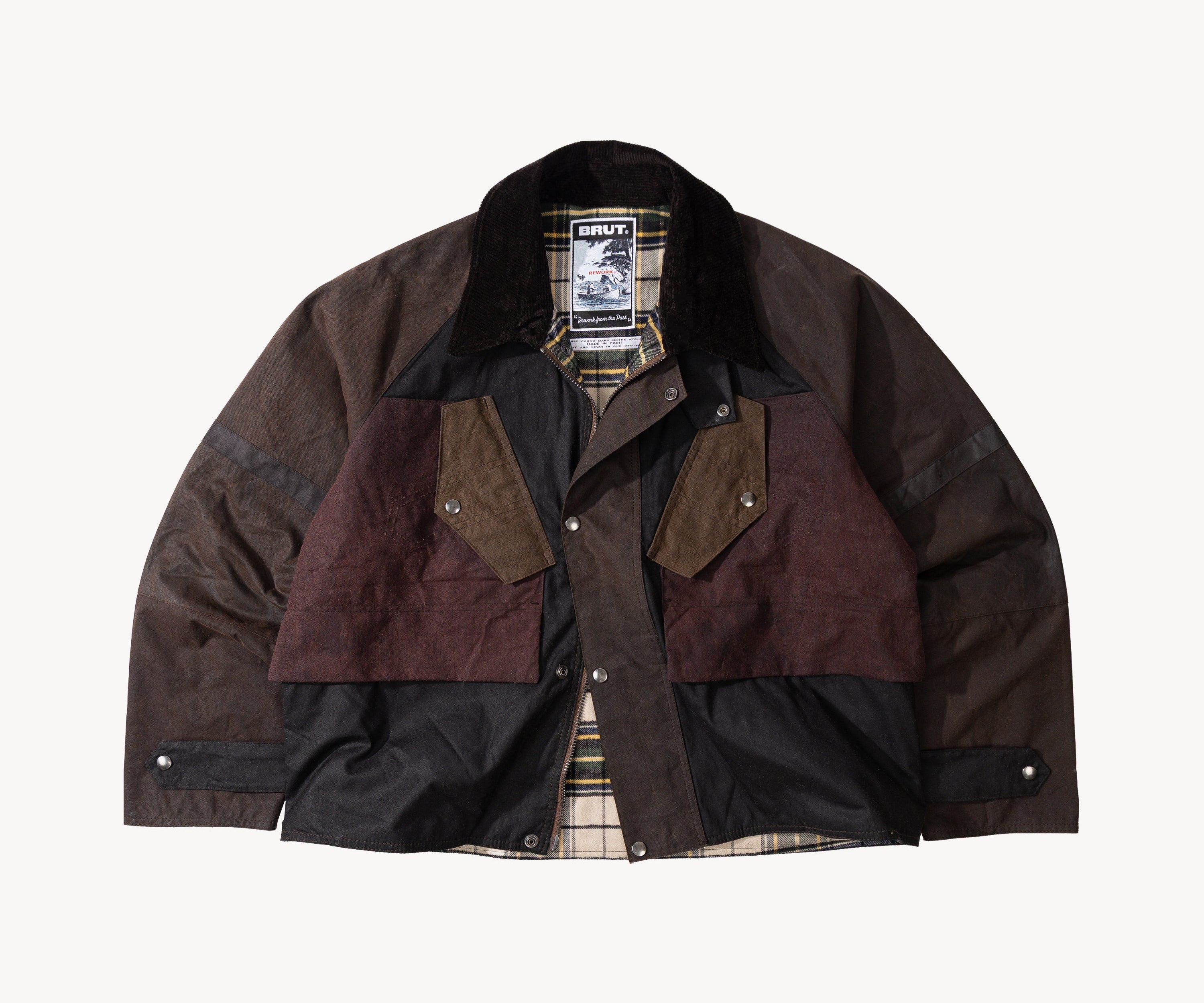 REWORK® TACTICAL WAX JACKET - N° 023 Coats & Jackets LARGE / BROWN - BRUT Clothing