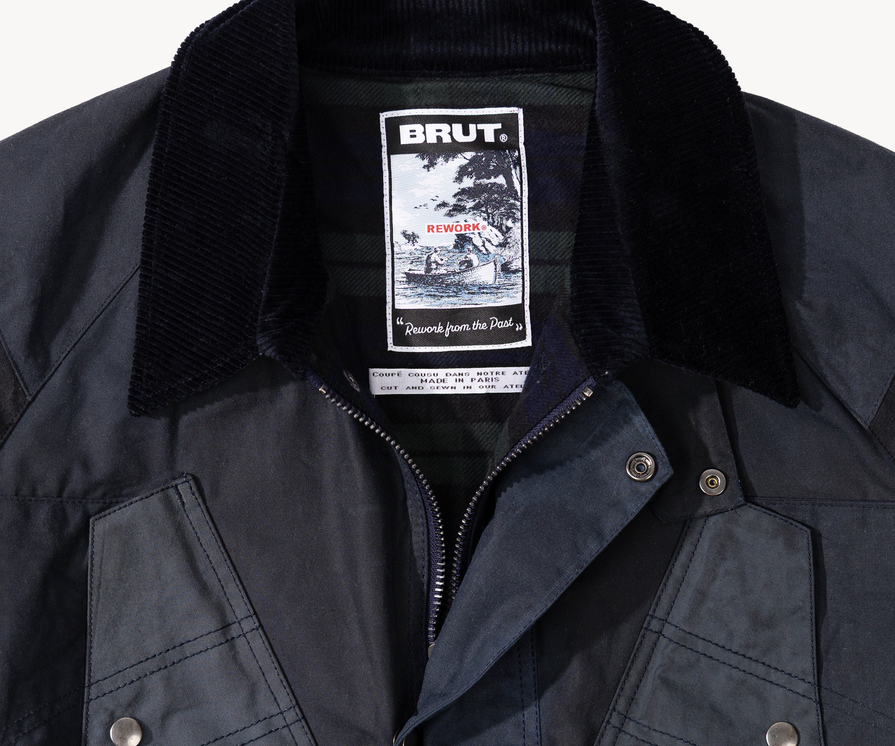 REWORK® TACTICAL WAX JACKET - N° 017 Coats & Jackets LARGE / BLUE - BRUT Clothing