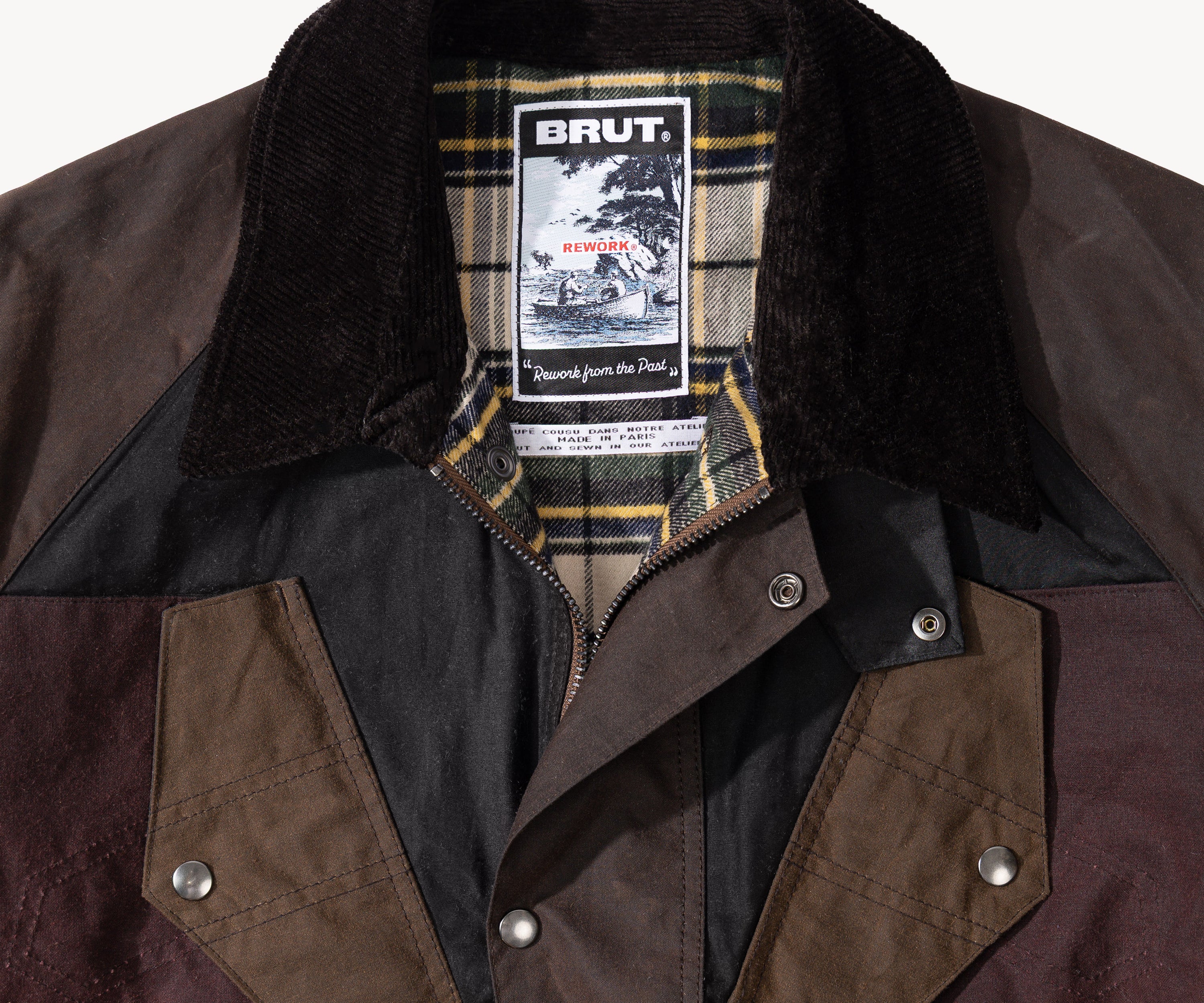 REWORK® TACTICAL WAX JACKET - N° 023 Coats & Jackets LARGE / BROWN - BRUT Clothing
