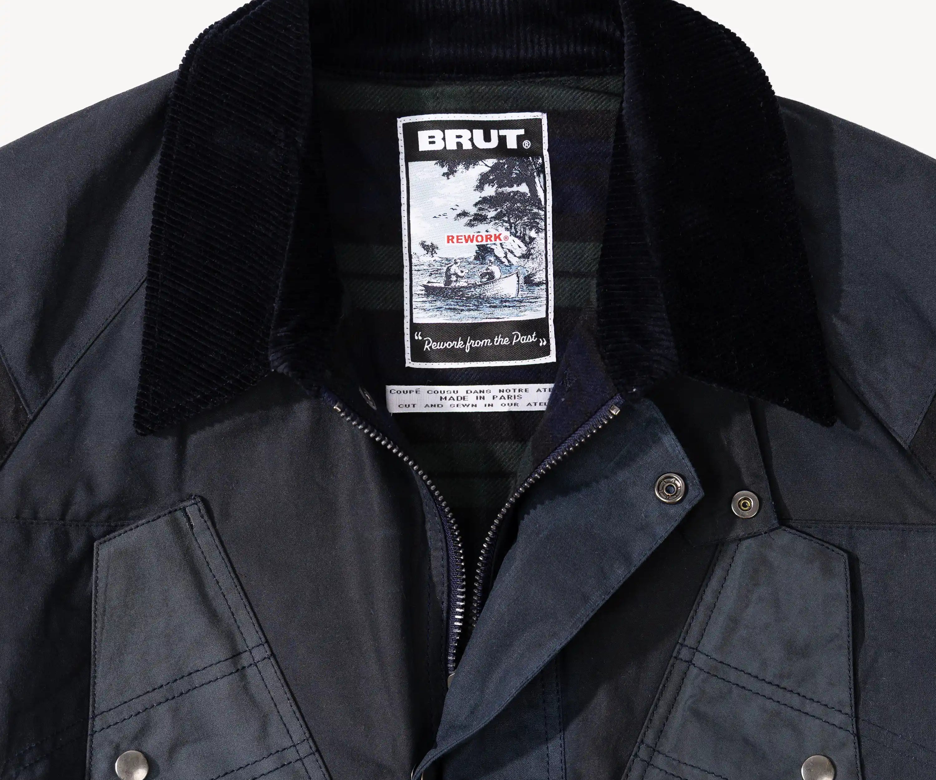 REWORK® TACTICAL WAX JACKET - N° 017 Coats & Jackets LARGE / BLUE - BRUT Clothing