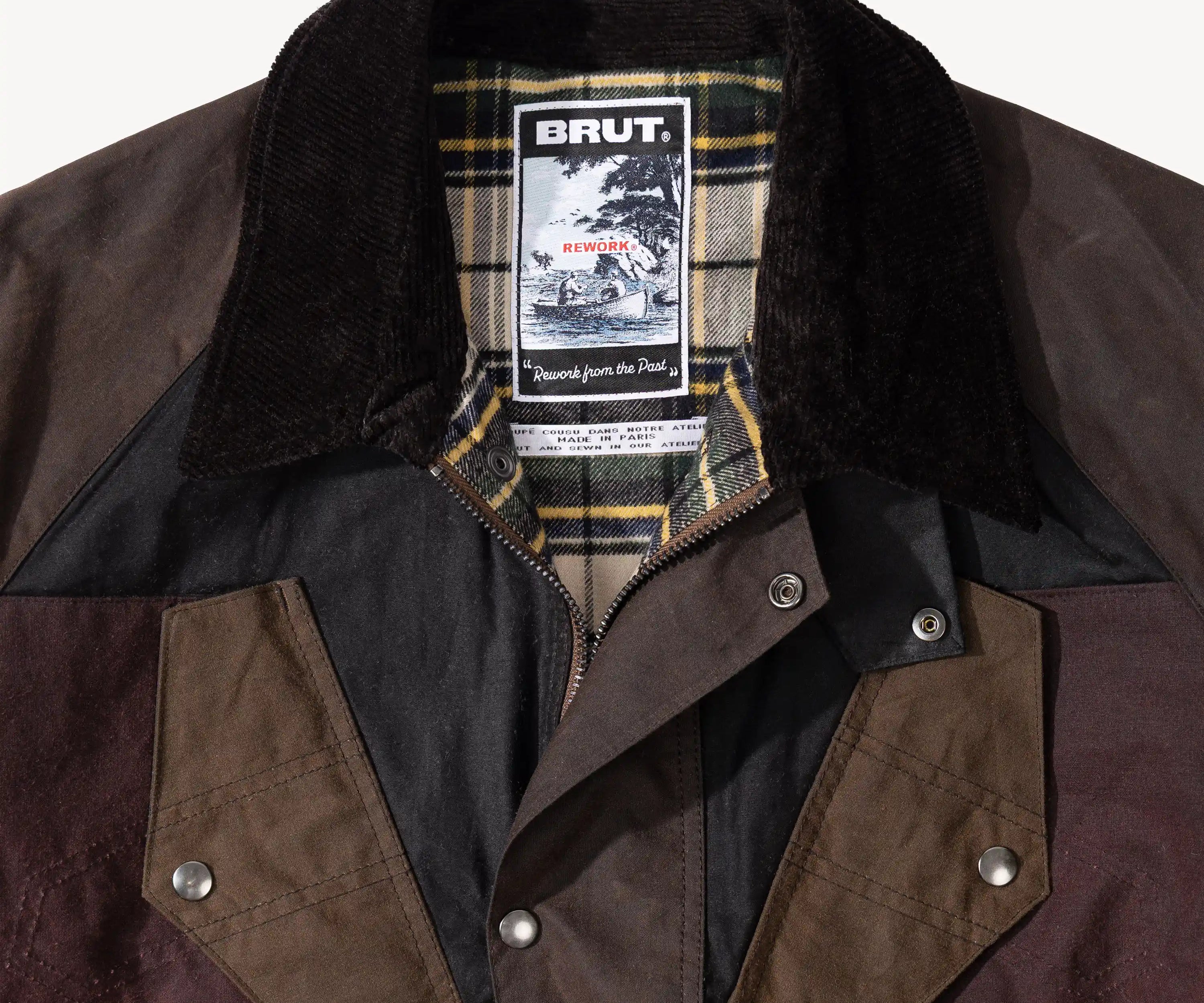 REWORK® TACTICAL WAX JACKET - N° 023 Coats & Jackets LARGE / BROWN - BRUT Clothing