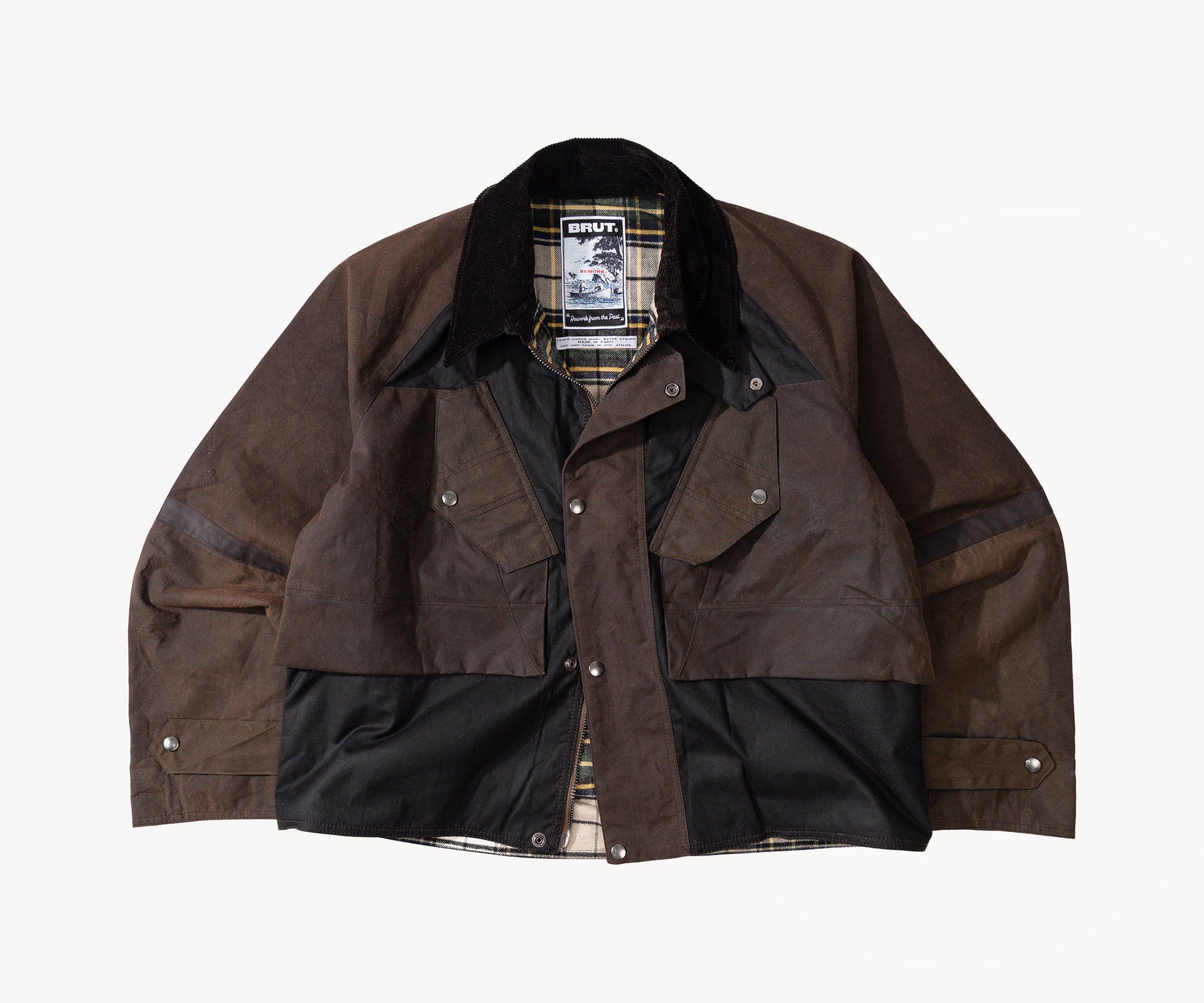 REWORK® TACTICAL WAX JACKET - N° 024 Coats & Jackets LARGE / BROWN - BRUT Clothing