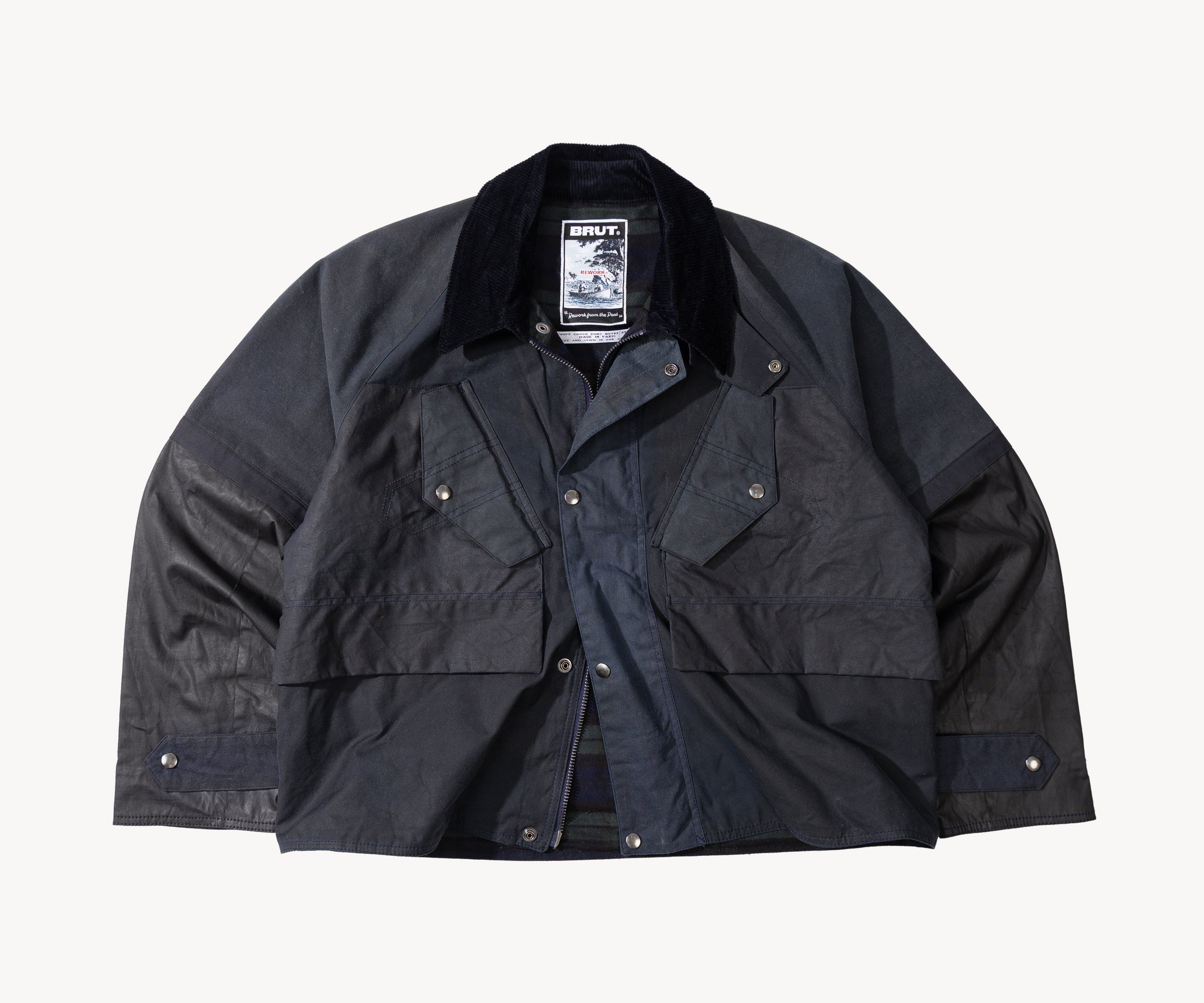 REWORK® TACTICAL WAX JACKET - N° 018 Coats & Jackets LARGE / BLUE - BRUT Clothing