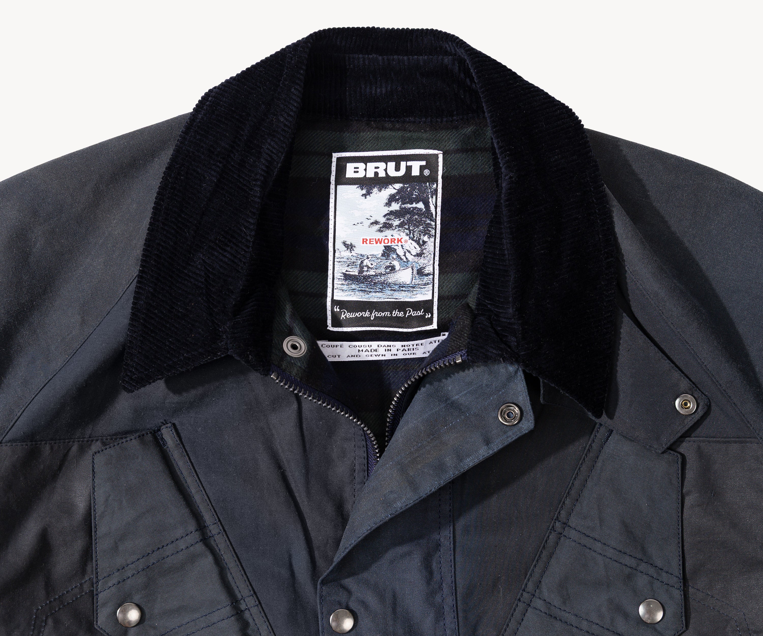 REWORK® TACTICAL WAX JACKET - N° 018 Coats & Jackets LARGE / BLUE - BRUT Clothing