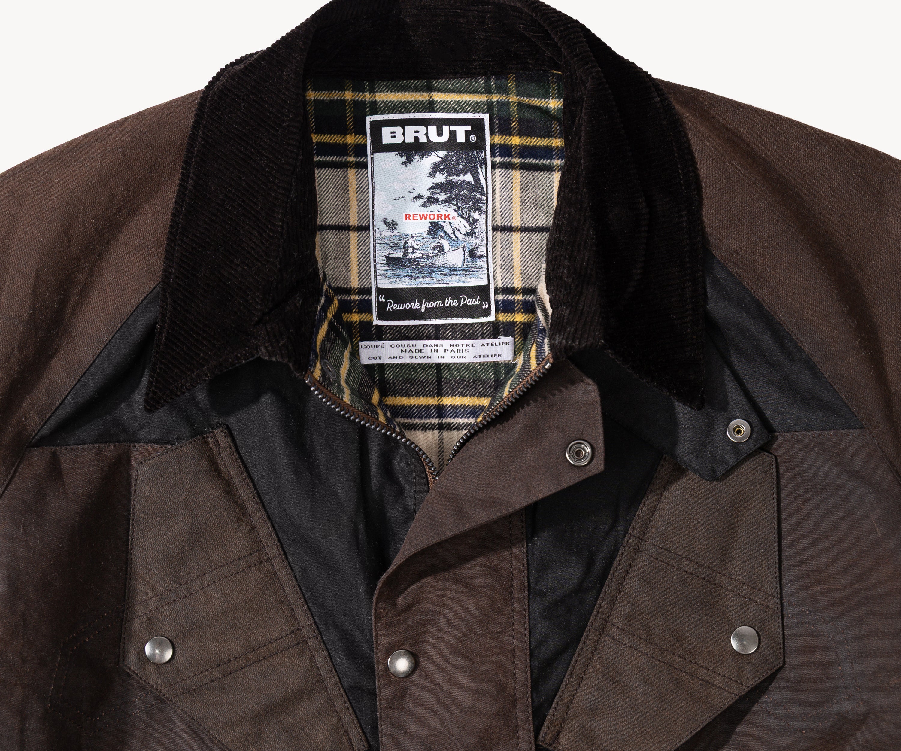 REWORK® TACTICAL WAX JACKET - N° 024 Coats & Jackets LARGE / BROWN - BRUT Clothing