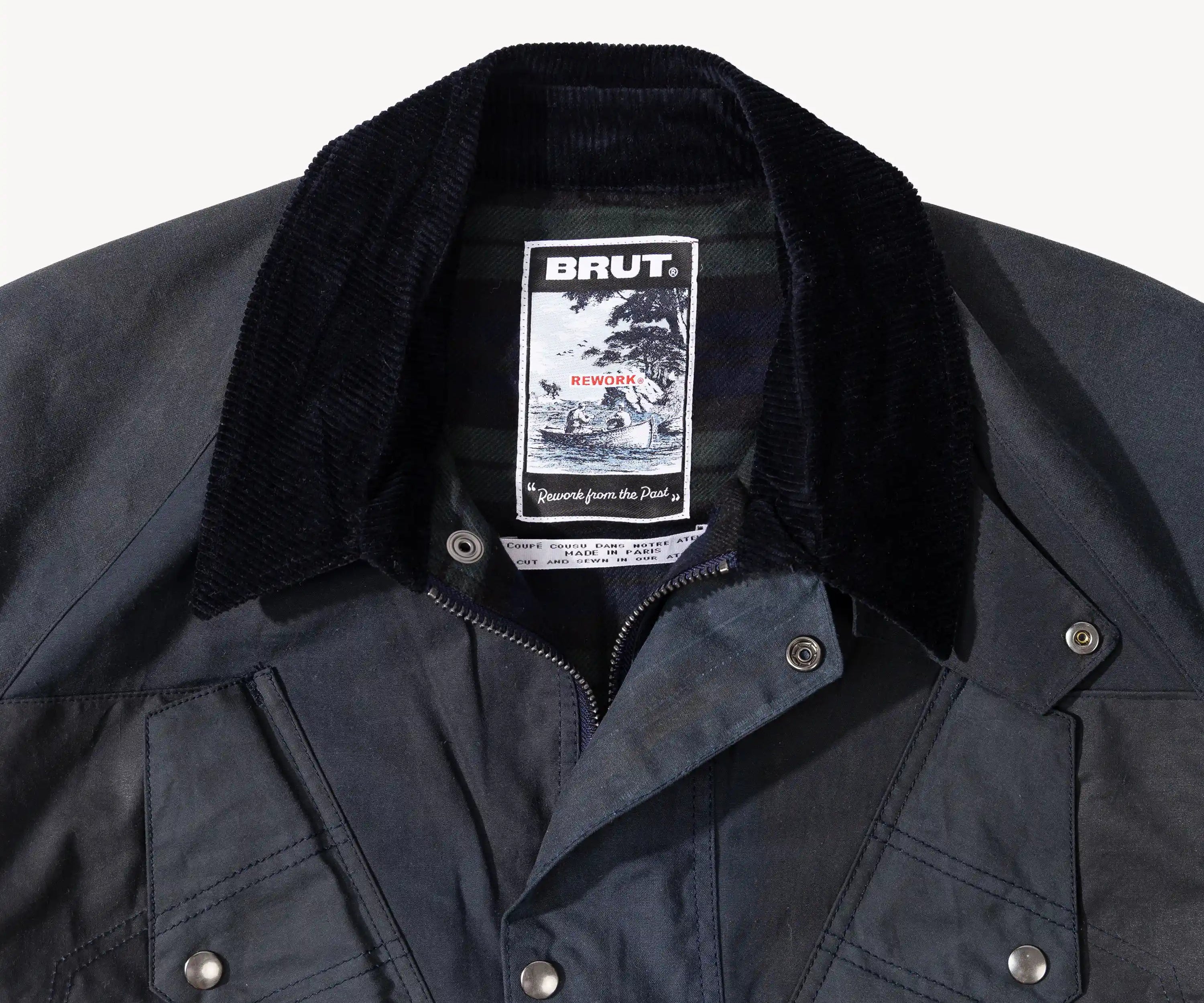 REWORK® TACTICAL WAX JACKET - N° 018 Coats & Jackets LARGE / BLUE - BRUT Clothing