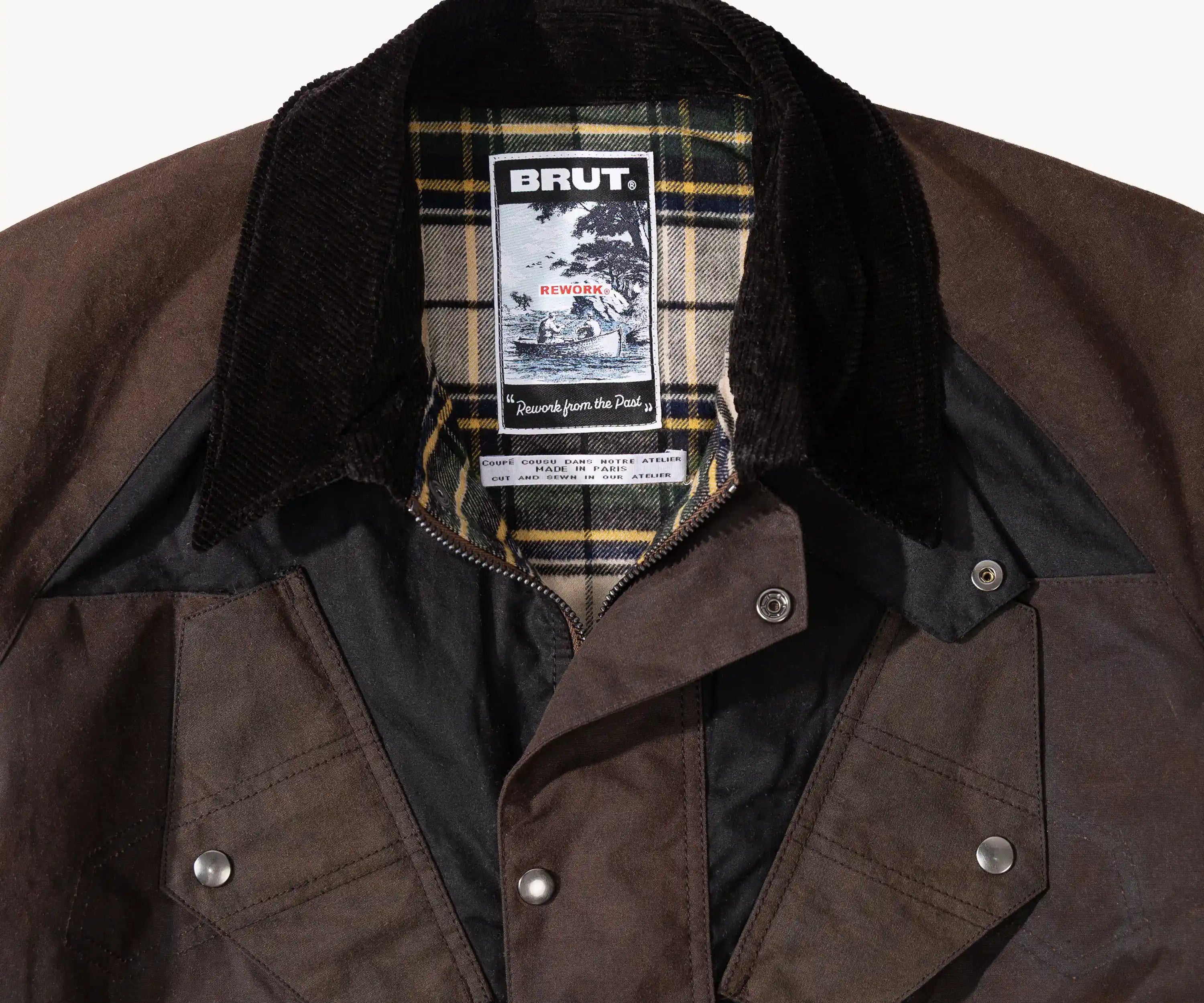 REWORK® TACTICAL WAX JACKET - N° 024 Coats & Jackets LARGE / BROWN - BRUT Clothing