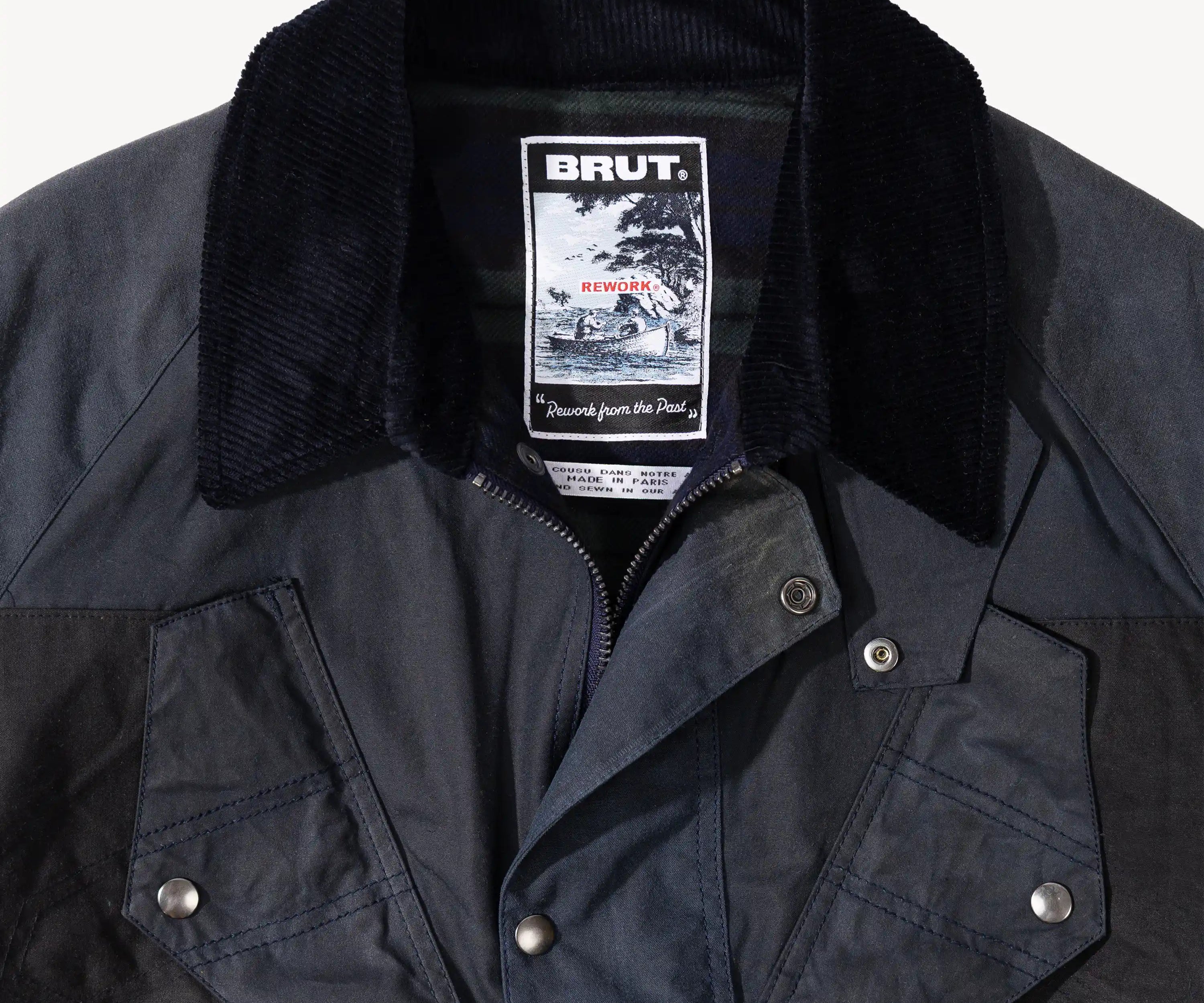 REWORK® TACTICAL WAX JACKET - N° 013 Coats & Jackets LARGE / BLUE - BRUT Clothing