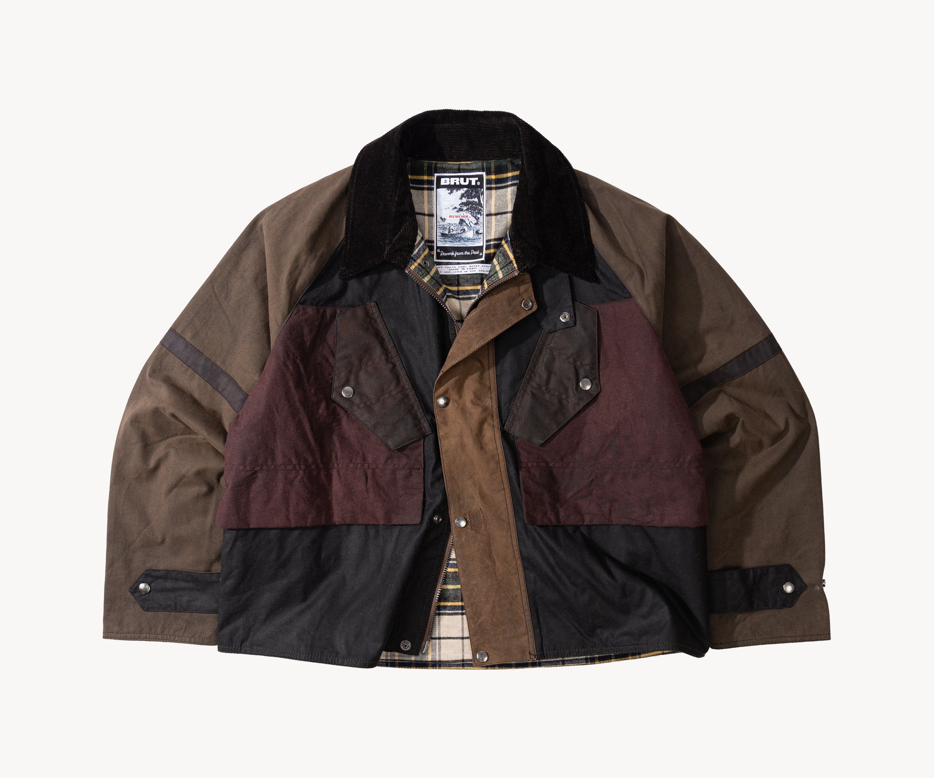 REWORK® TACTICAL WAX JACKET - N° 020 Coats & Jackets LARGE / BROWN - BRUT Clothing