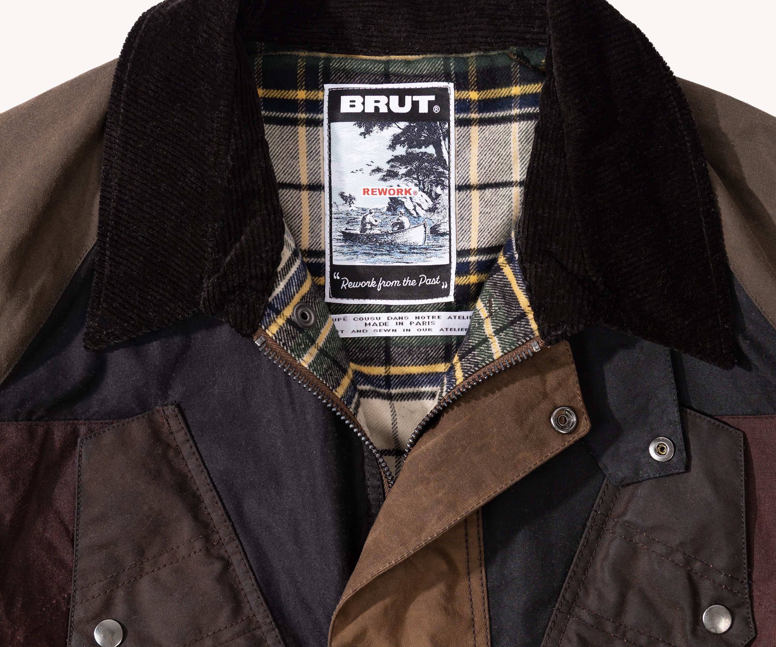 REWORK® TACTICAL WAX JACKET - N° 020 Coats & Jackets LARGE / BROWN - BRUT Clothing