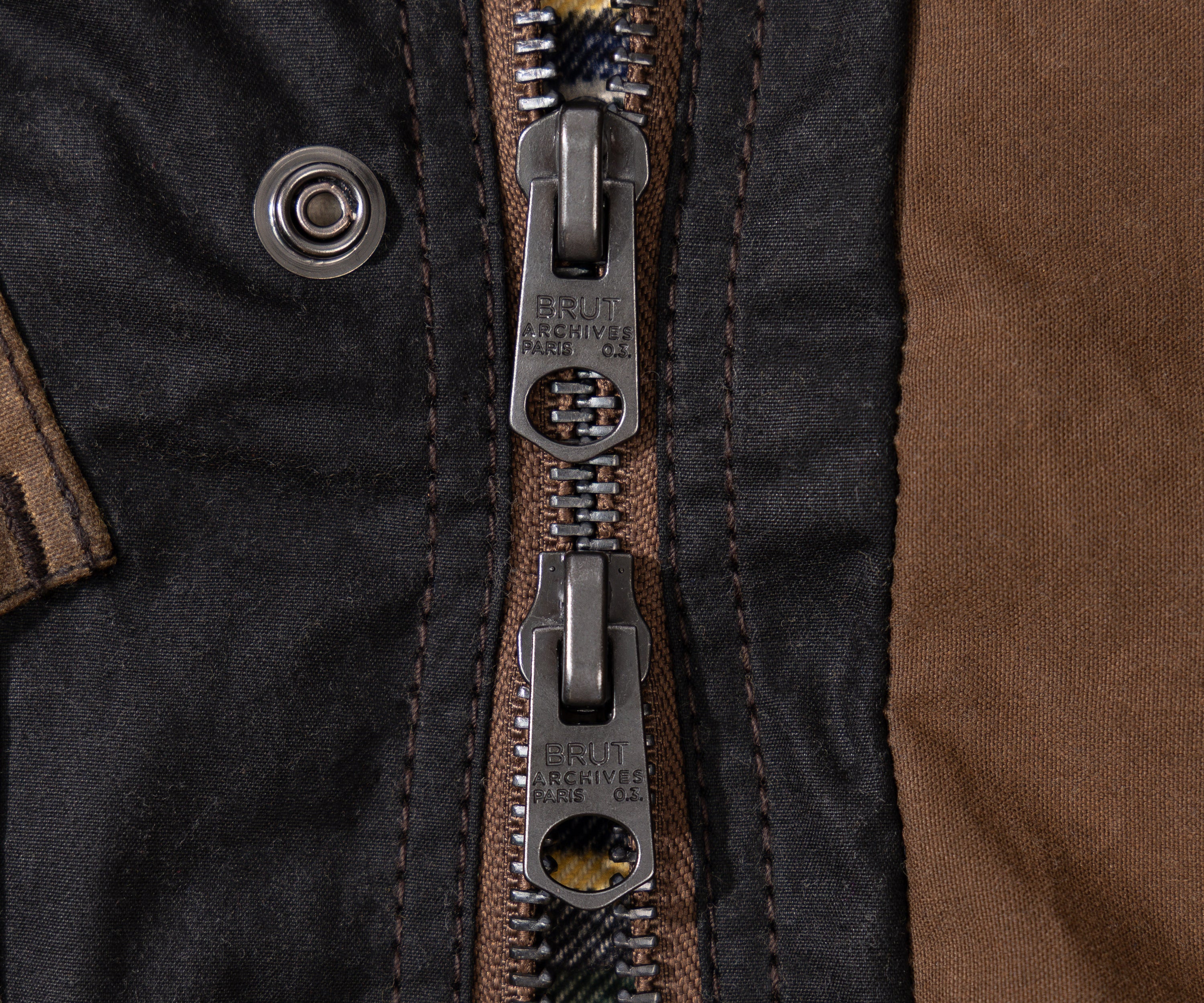 REWORK® TACTICAL WAX JACKET - N° 020 Manteaux et vestes LARGE / MARRON - BRUT Clothing