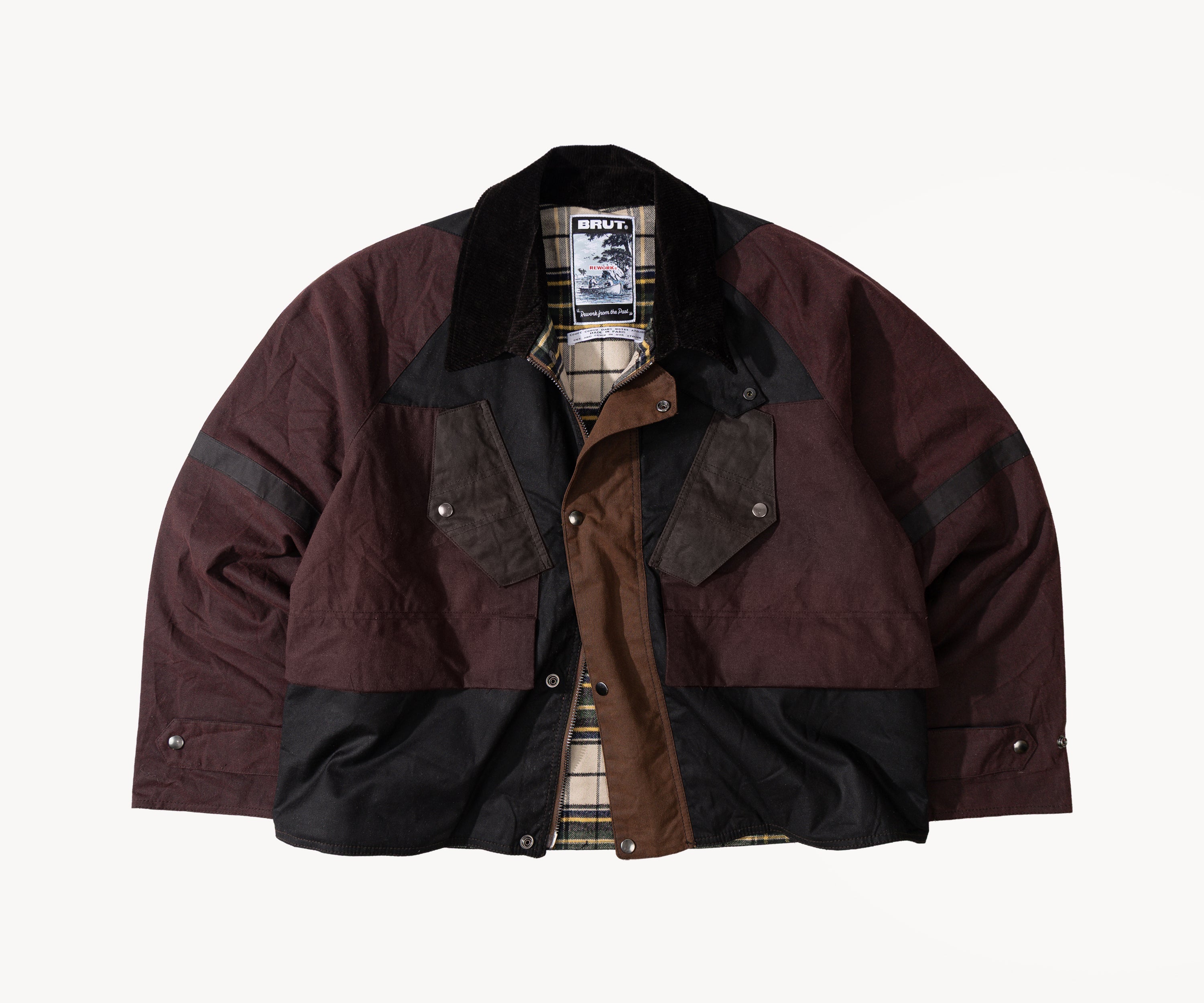 REWORK® TACTICAL WAX JACKET - N° 030 Manteaux et vestes X-LARGE / MARRON - BRUT Clothing