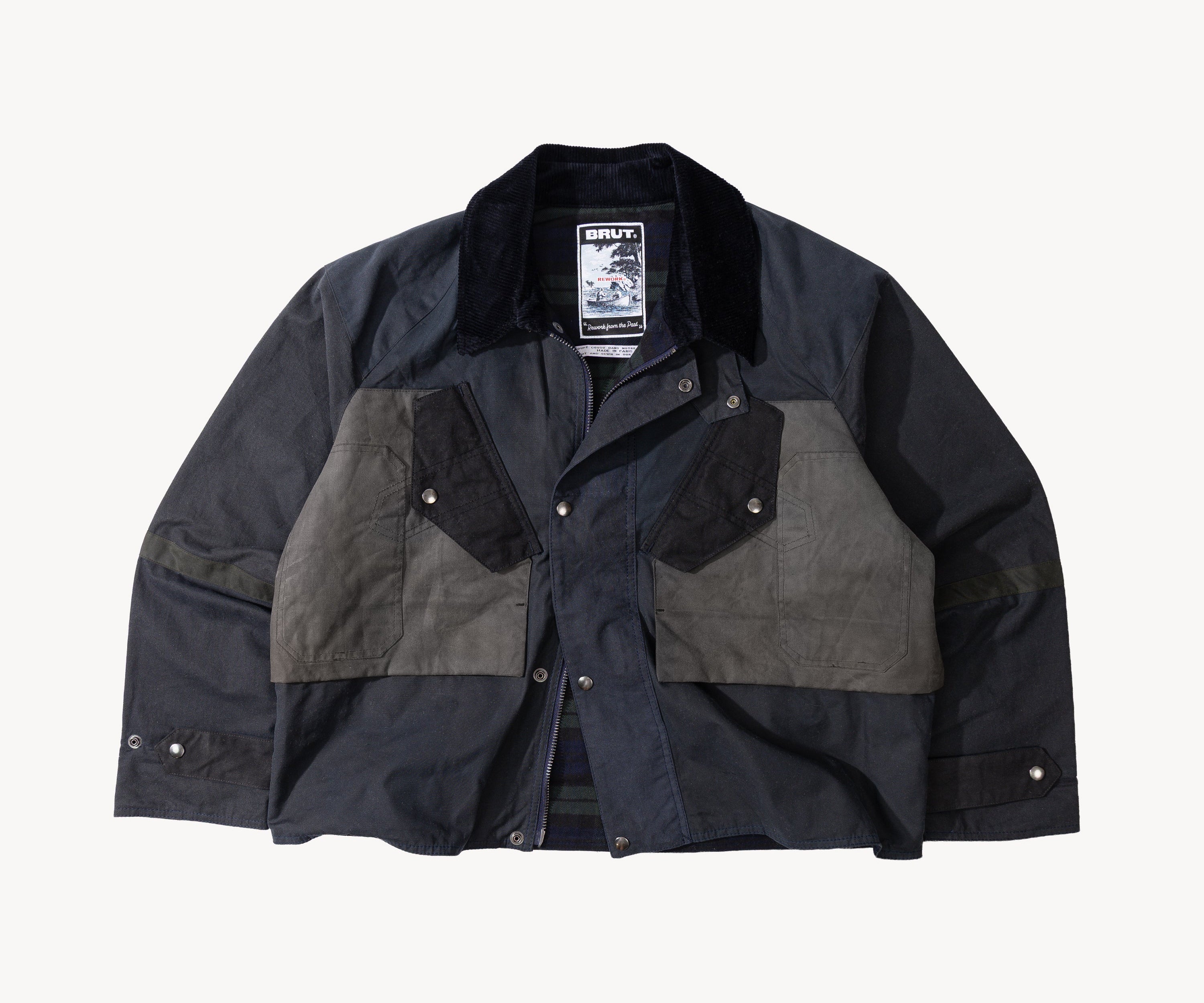 REWORK® TACTICAL WAX JACKET - N° 027 Coats & Jackets X-LARGE / BLUE - BRUT Clothing