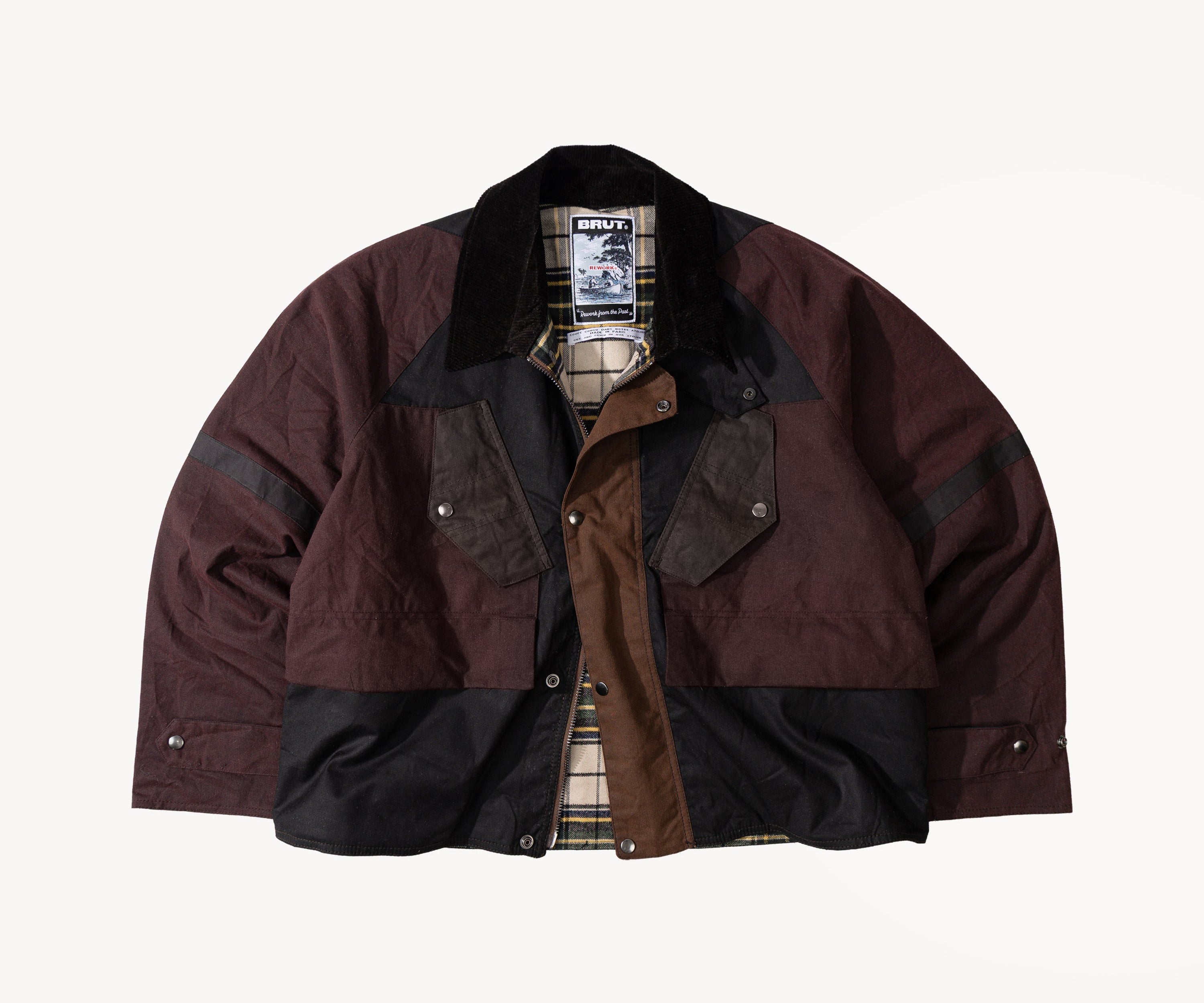 REWORK® TACTICAL WAX JACKET - N° 030 Coats & Jackets X-LARGE / BROWN - BRUT Clothing