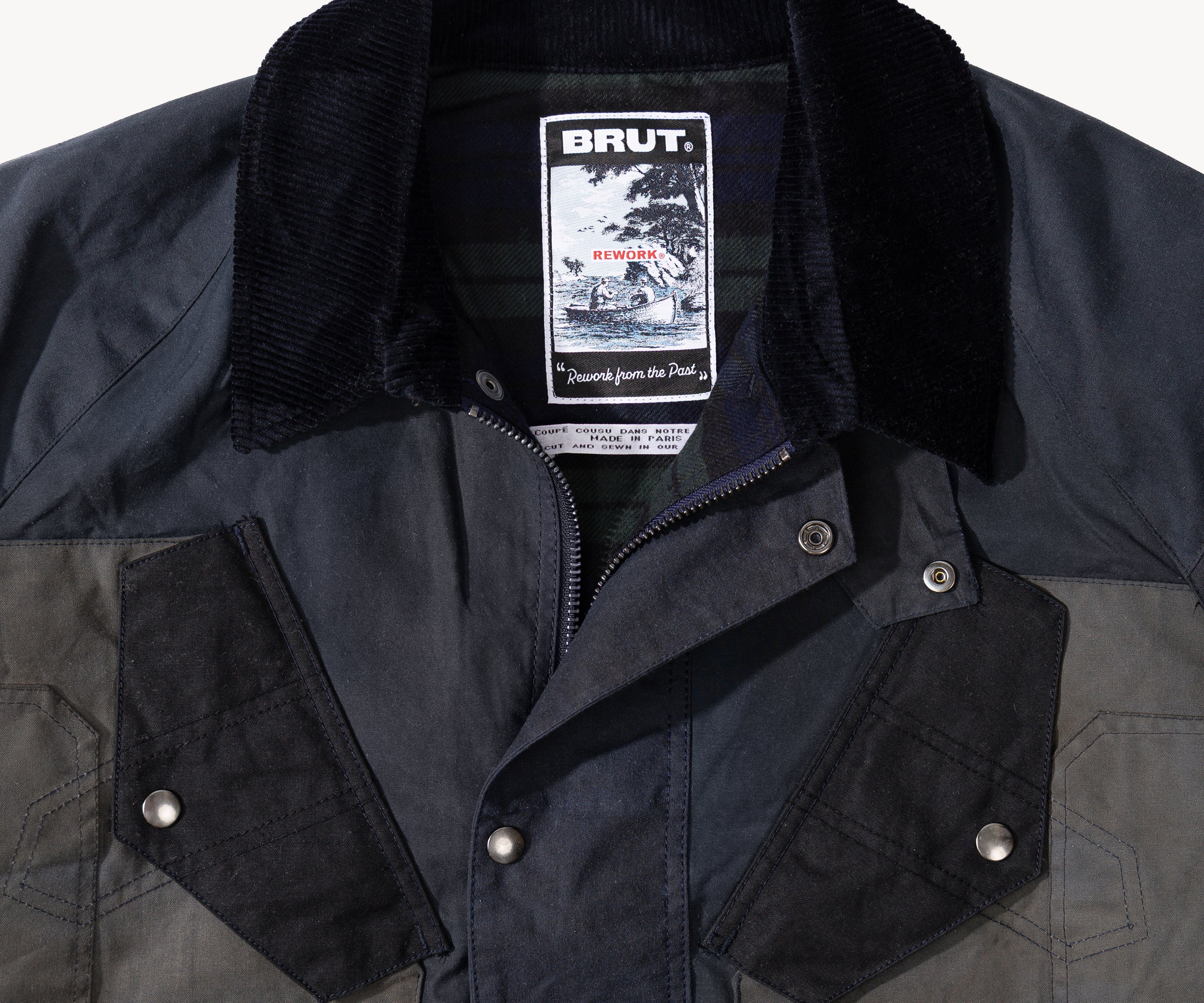 REWORK® TACTICAL WAX JACKET - N° 027 Coats & Jackets X-LARGE / BLUE - BRUT Clothing