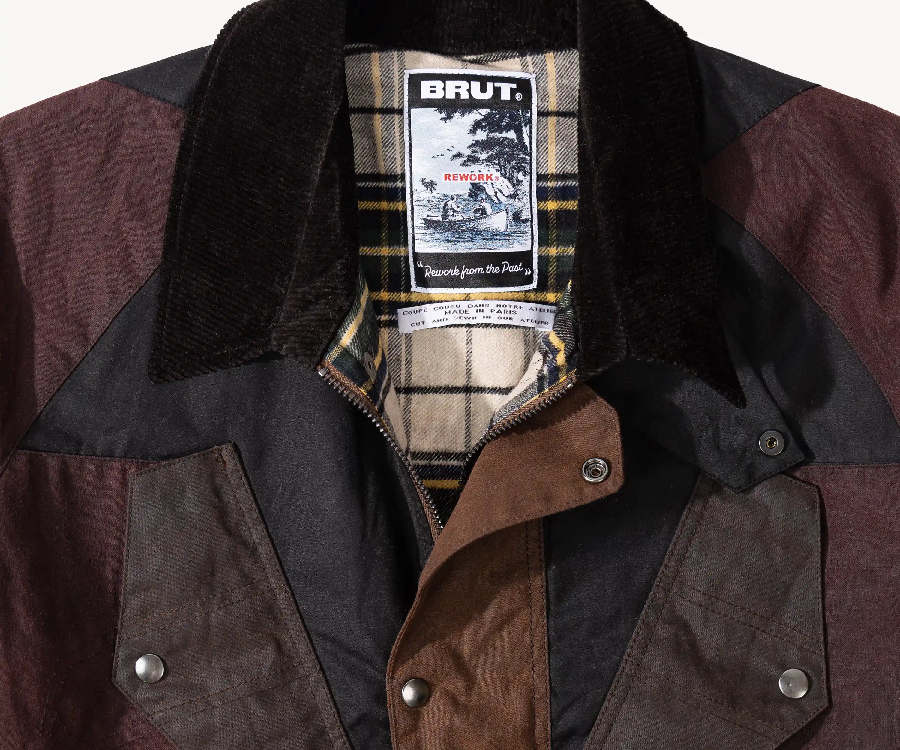 REWORK® TACTICAL WAX JACKET - N° 030 Coats & Jackets X-LARGE / BROWN - BRUT Clothing