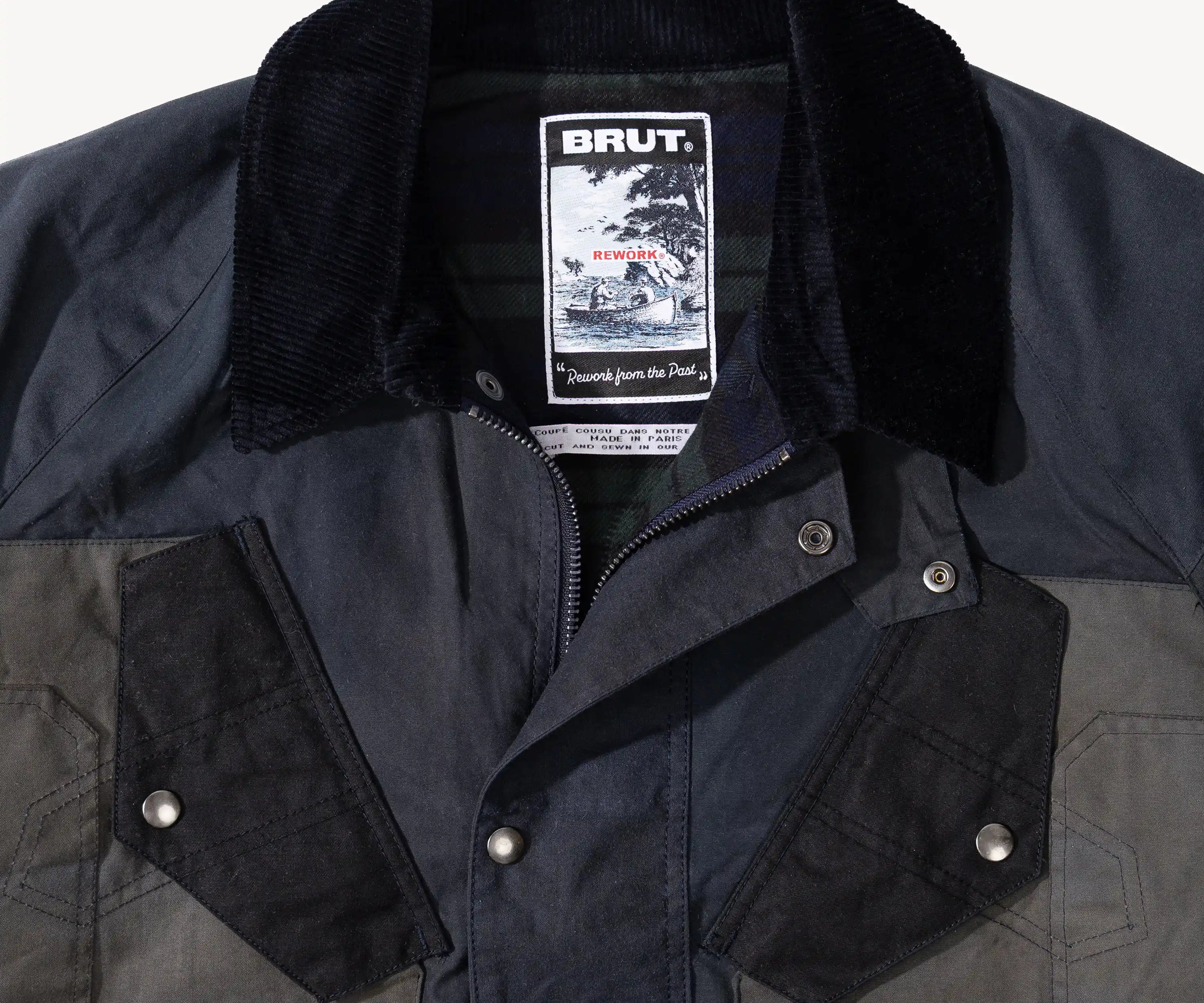 REWORK® TACTICAL WAX JACKET - N° 027 Coats & Jackets X-LARGE / BLUE - BRUT Clothing