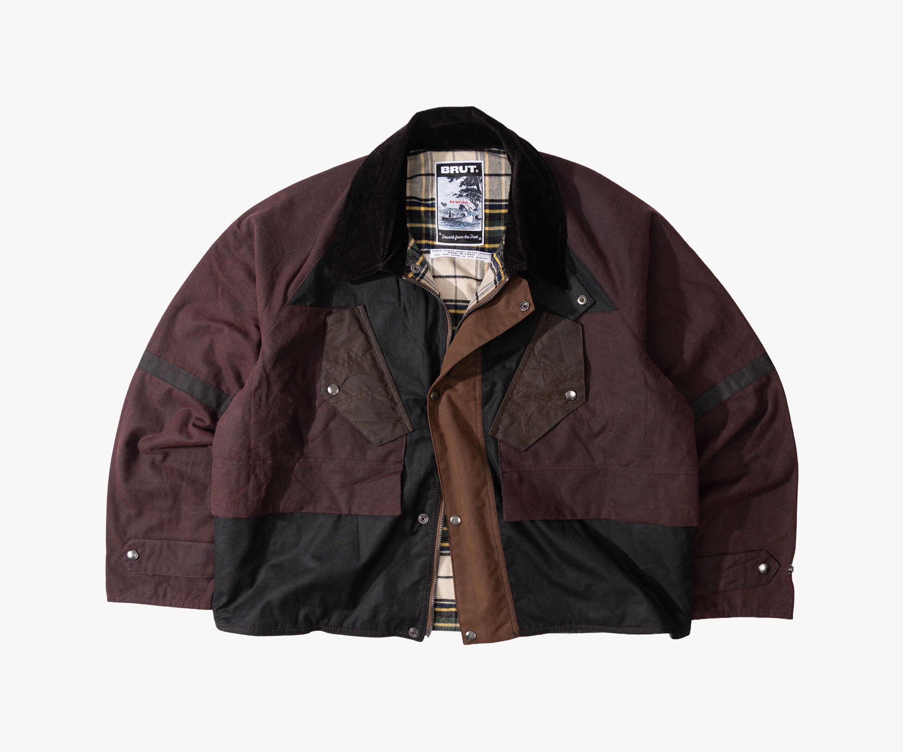 REWORK® TACTICAL WAX JACKET - N° 028 Manteaux et vestes X-LARGE / MARRON - BRUT Clothing