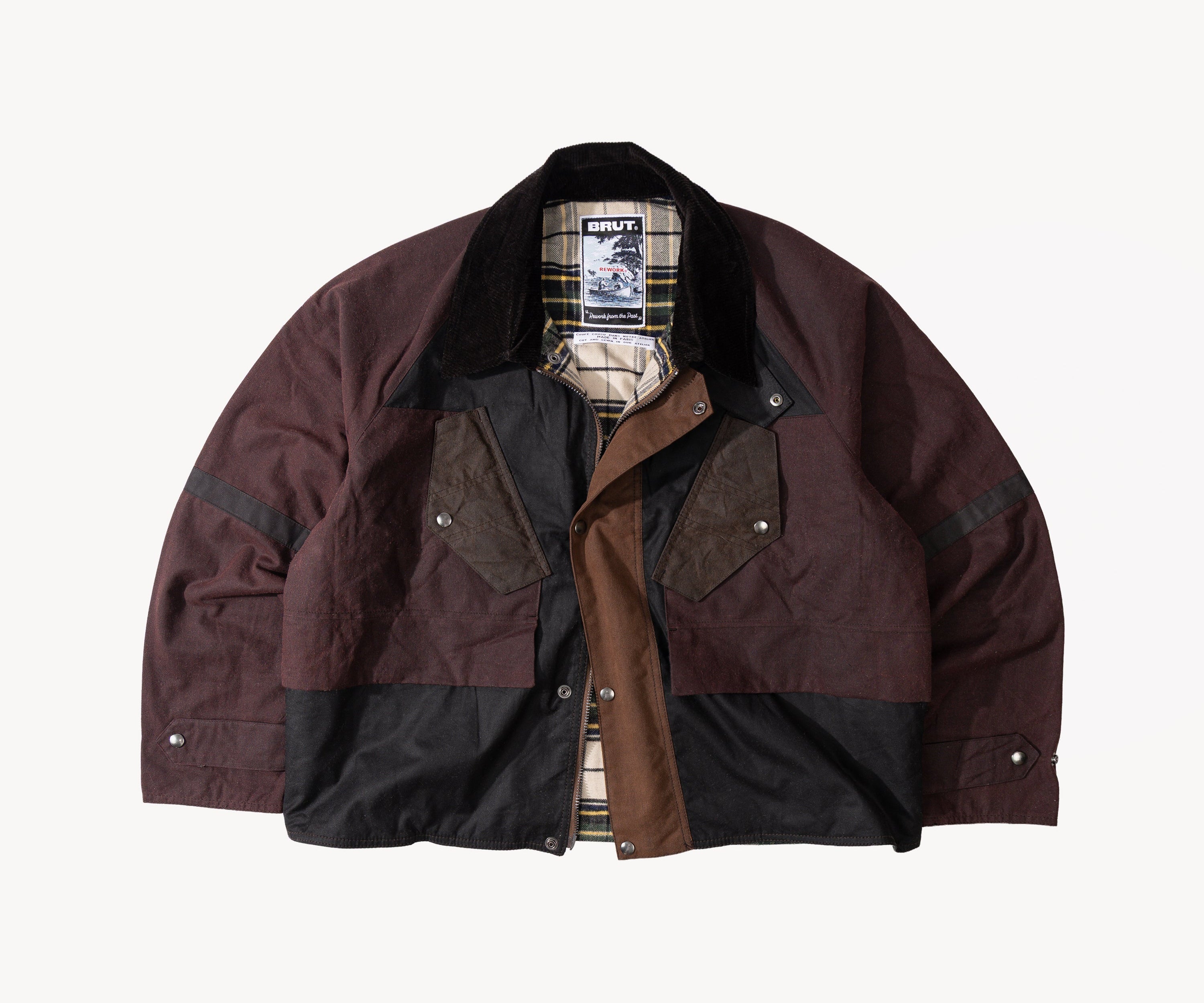 REWORK® TACTICAL WAX JACKET - N° 028 Coats & Jackets X-LARGE / BROWN - BRUT Clothing