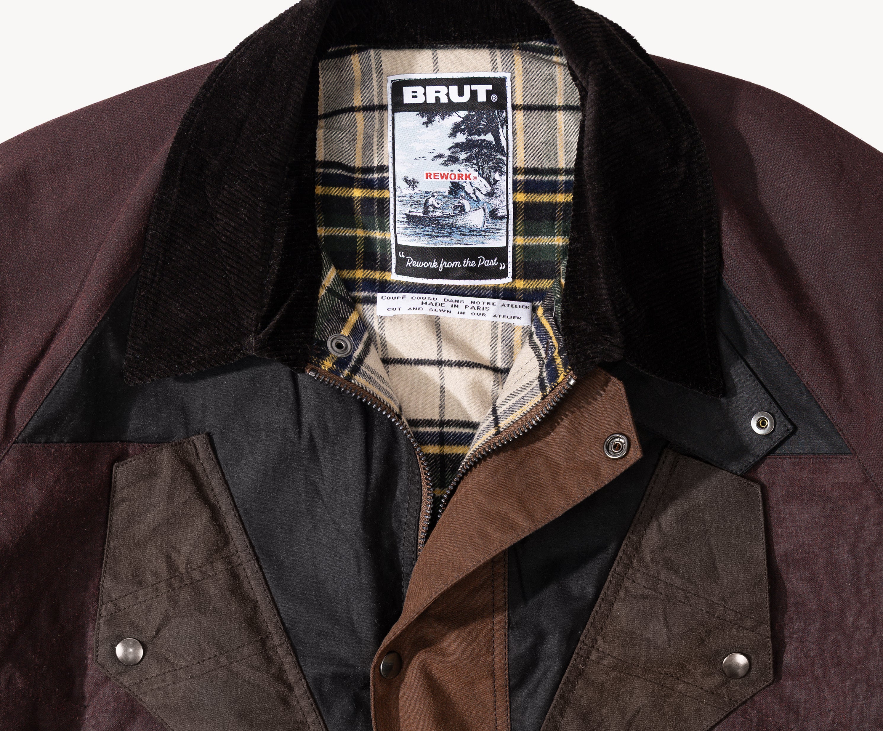 REWORK® TACTICAL WAX JACKET - N° 028 Coats & Jackets X-LARGE / BROWN - BRUT Clothing