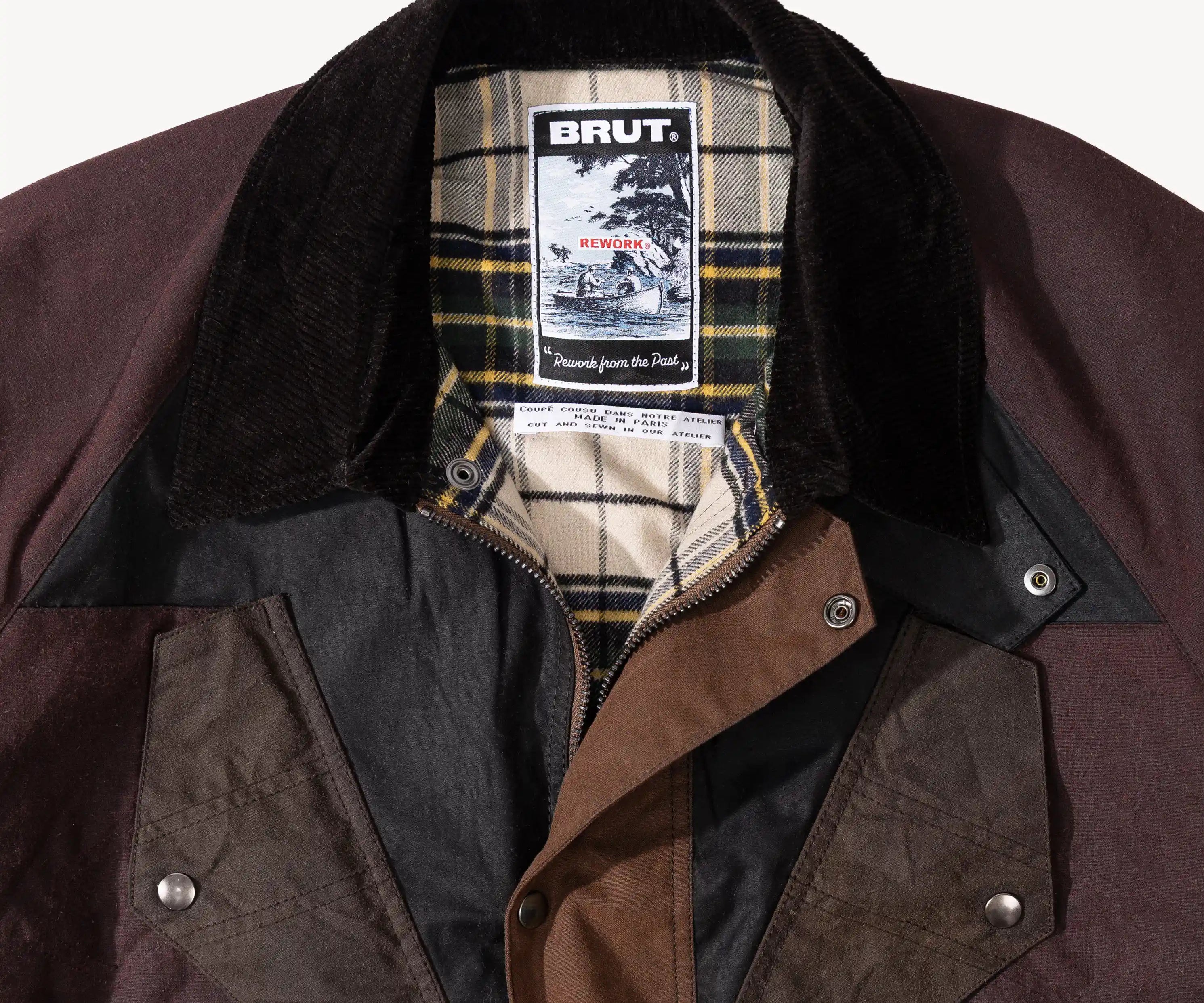 REWORK® TACTICAL WAX JACKET - N° 028 Coats & Jackets X-LARGE / BROWN - BRUT Clothing