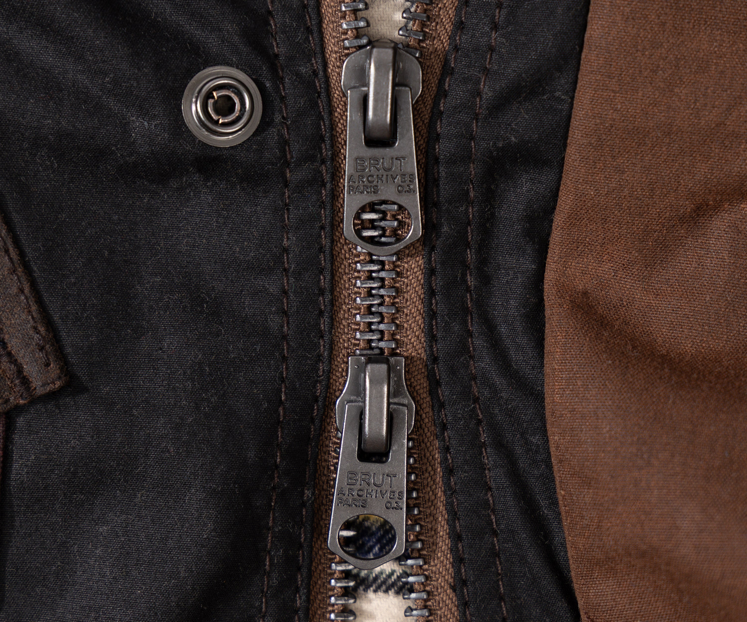 REWORK® TACTICAL WAX JACKET - N° 028 Manteaux et vestes X-LARGE / MARRON - BRUT Clothing