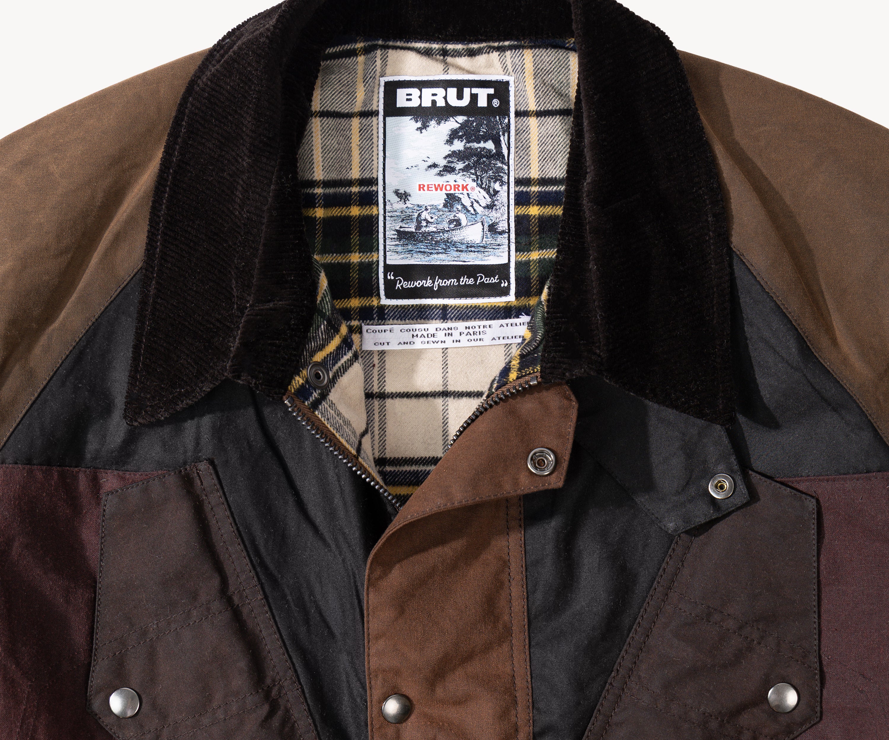REWORK® TACTICAL WAX JACKET - N° 029 Coats & Jackets X-LARGE / BROWN - BRUT Clothing
