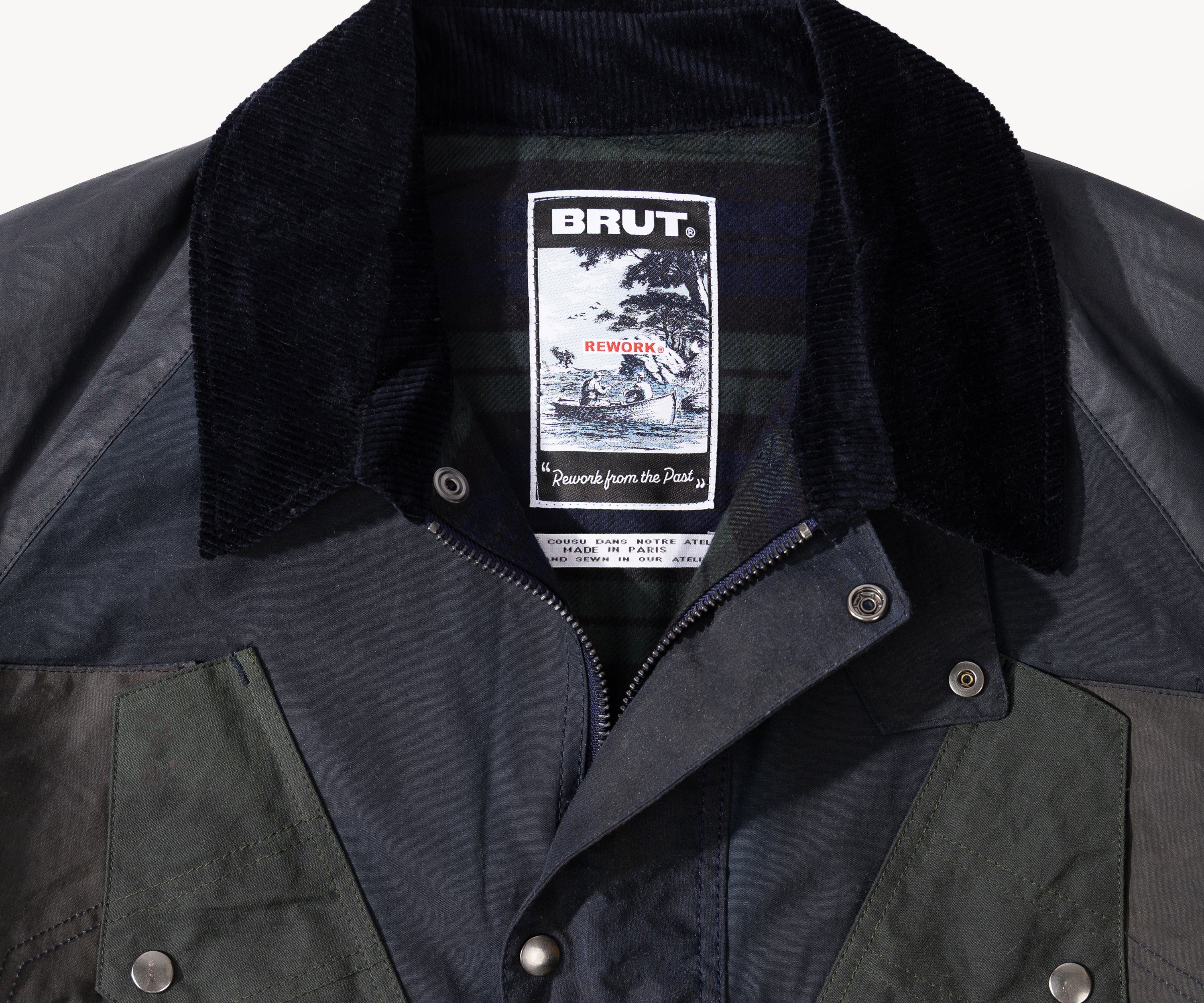 REWORK® TACTICAL WAX JACKET - N° 026 Coats & Jackets X-LARGE / BLUE - BRUT Clothing