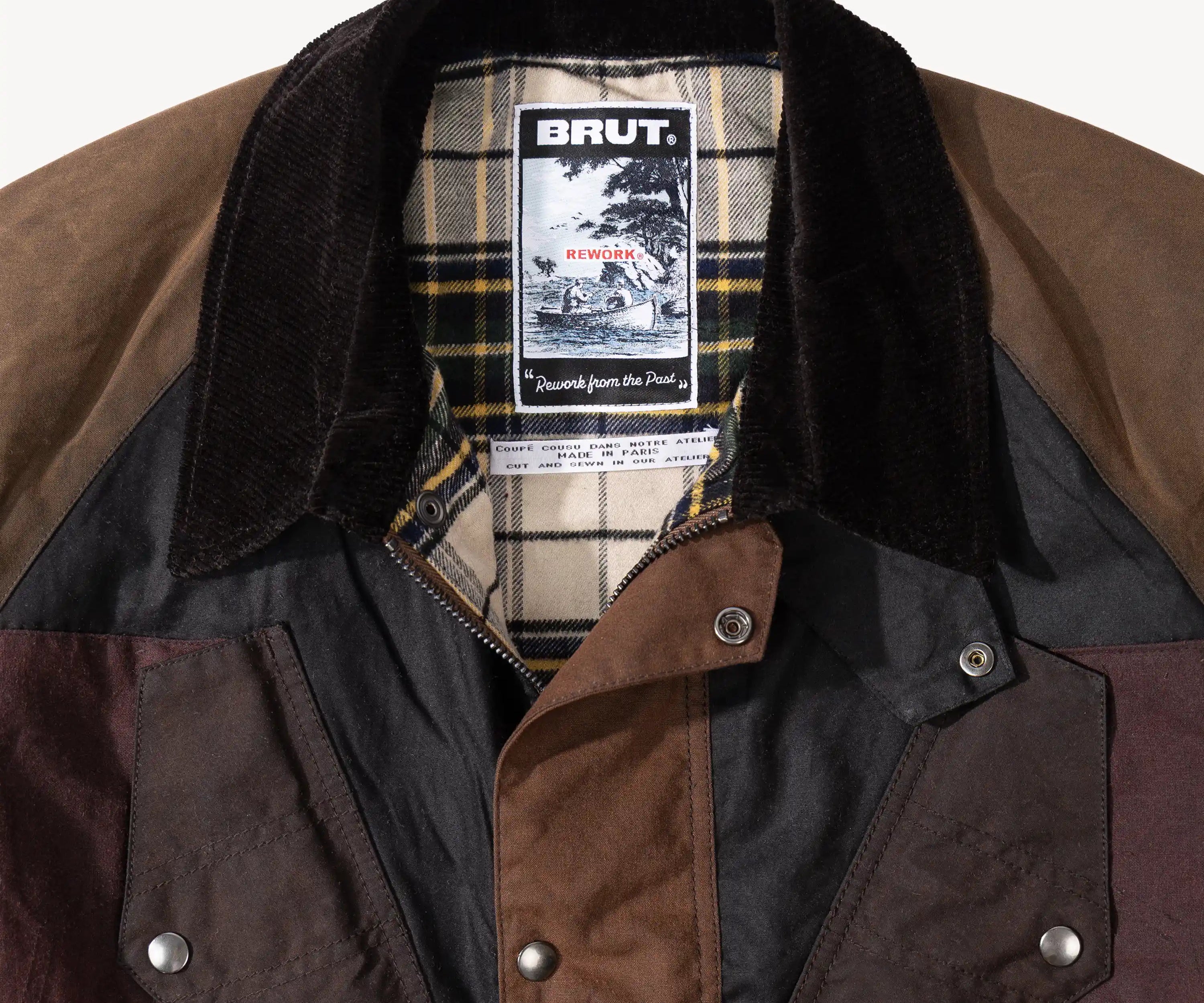 REWORK® TACTICAL WAX JACKET - N° 029 Coats & Jackets X-LARGE / BROWN - BRUT Clothing