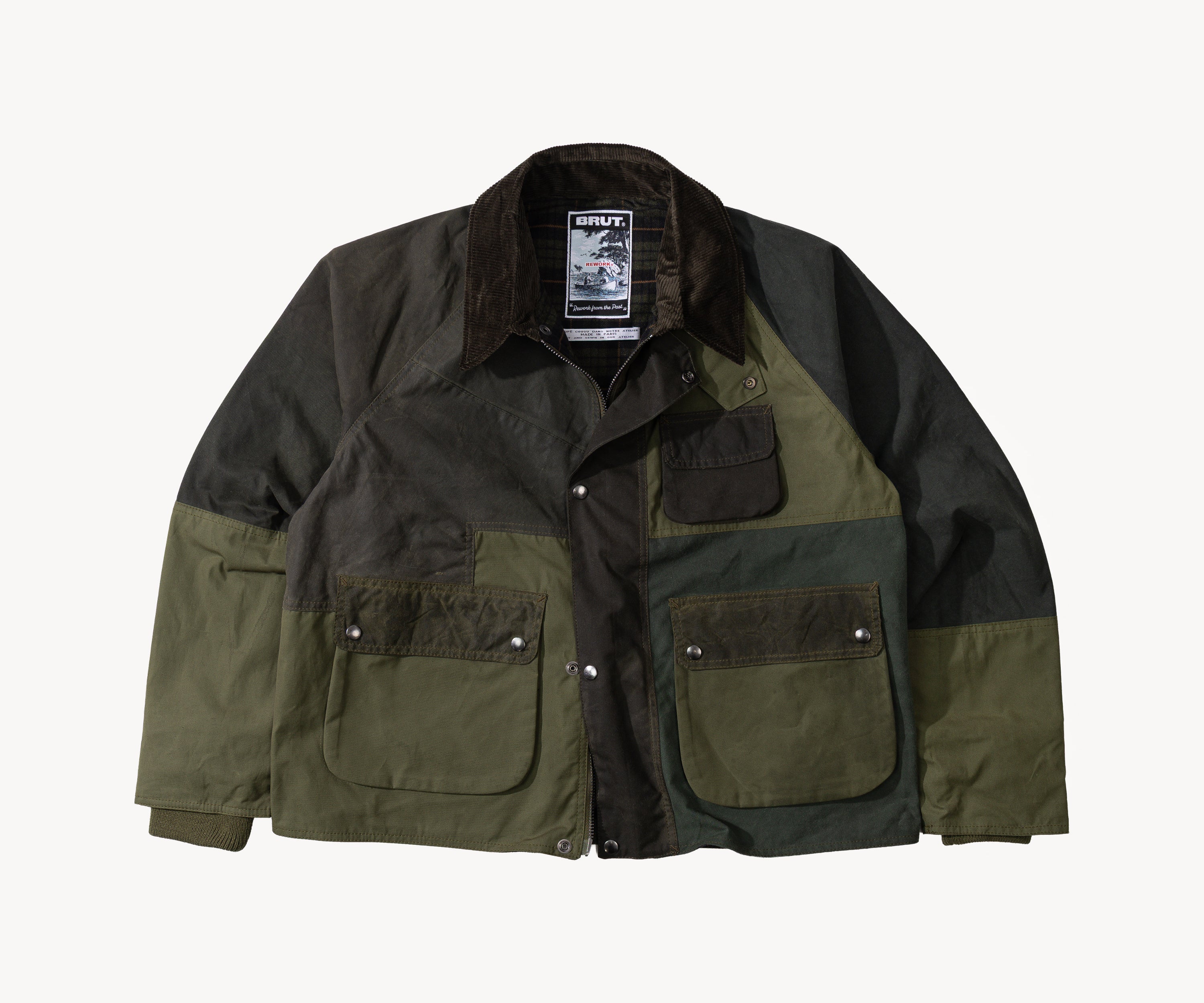 REWORK® FLY WAX JACKET - N° 037 LARGE / VERT - BRUT Clothing