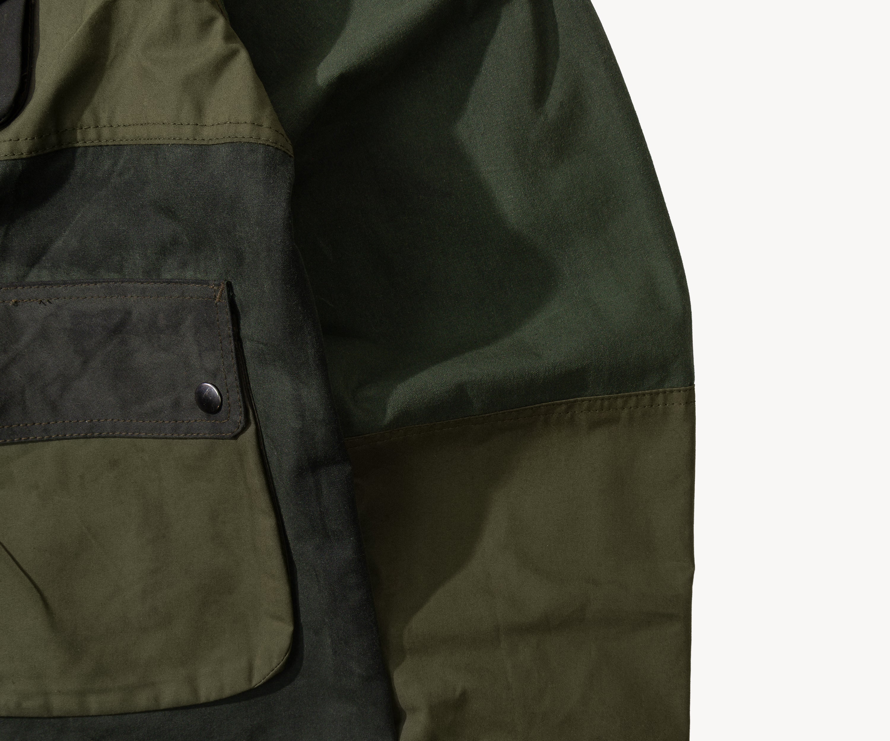 REWORK® FLY WAX JACKET - N° 043 Manteaux et vestes LARGE / VERT - BRUT Clothing