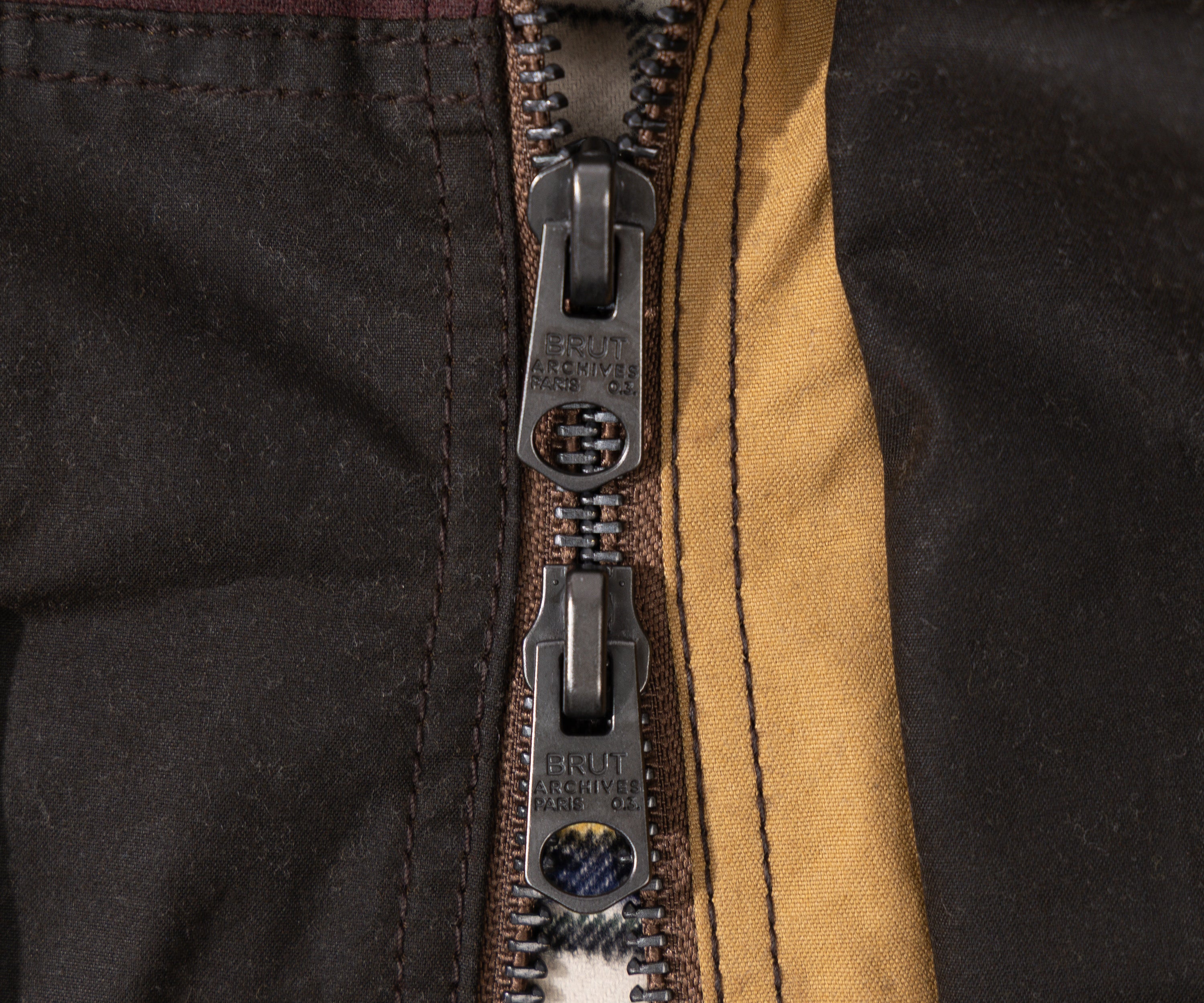REWORK® FLY WAX JACKET - N° 046 Coats & Jackets LARGE / BROWN - BRUT Clothing