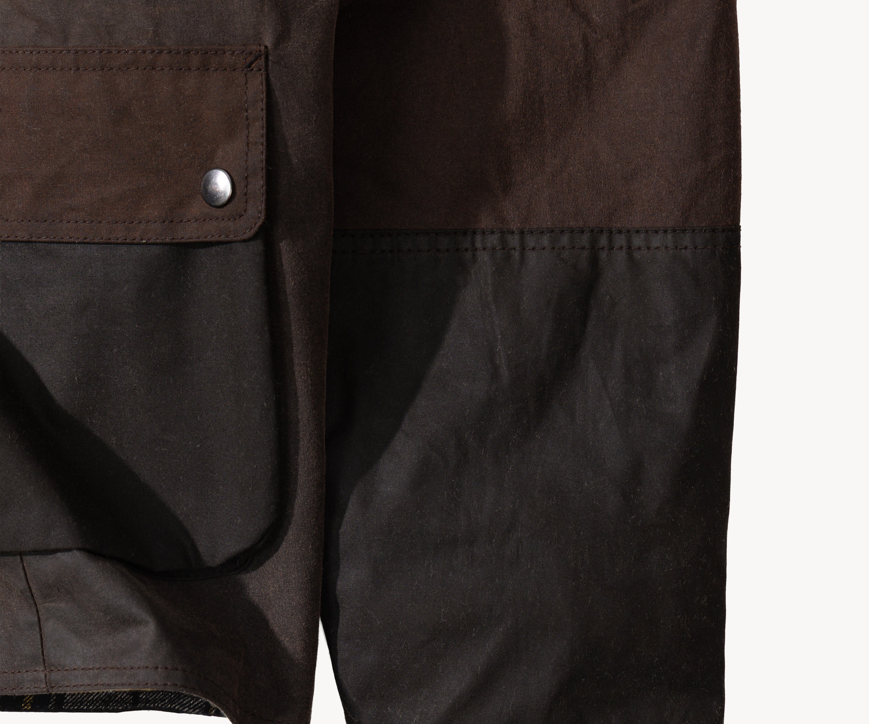 REWORK® FLY WAX JACKET- N° 047 Manteaux et vestes LARGE / MARRON - BRUT Clothing