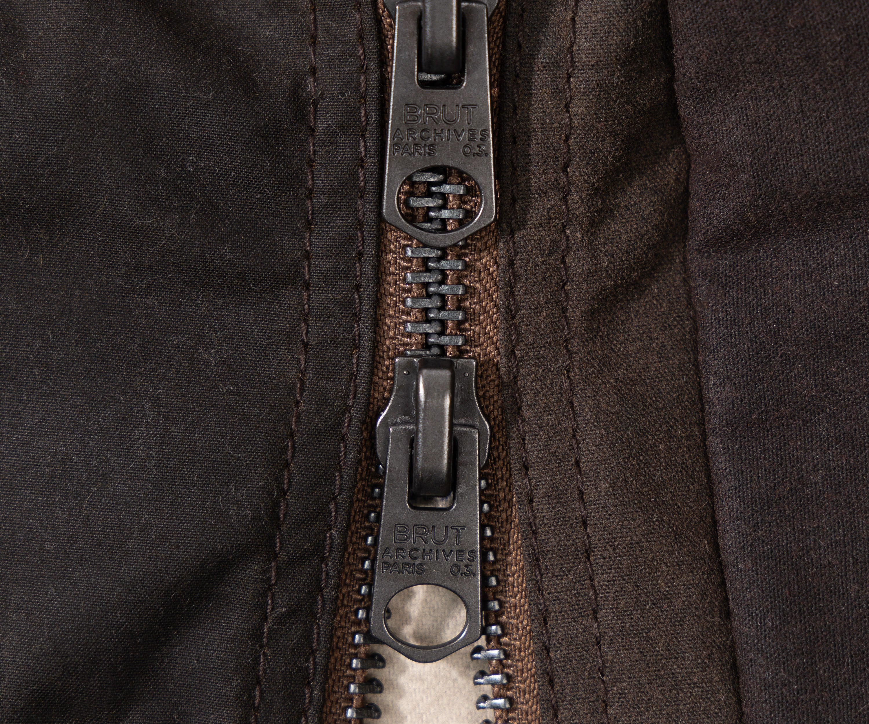 REWORK® FLY WAX JACKET - N° 047 Coats & Jackets LARGE / BROWN - BRUT Clothing