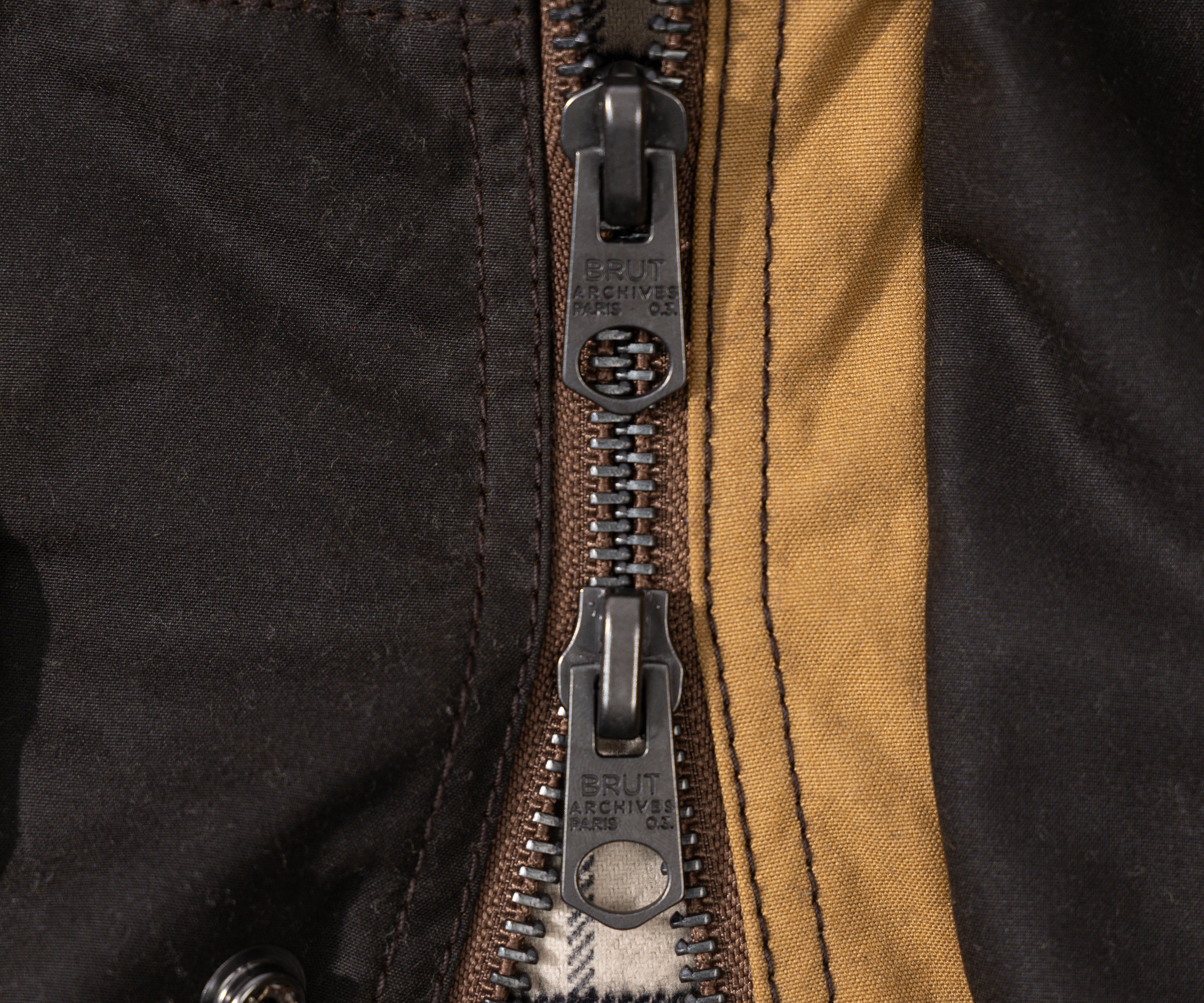 REWORK® FLY WAX JACKET - N° 049 Coats & Jackets LARGE / BROWN - BRUT Clothing