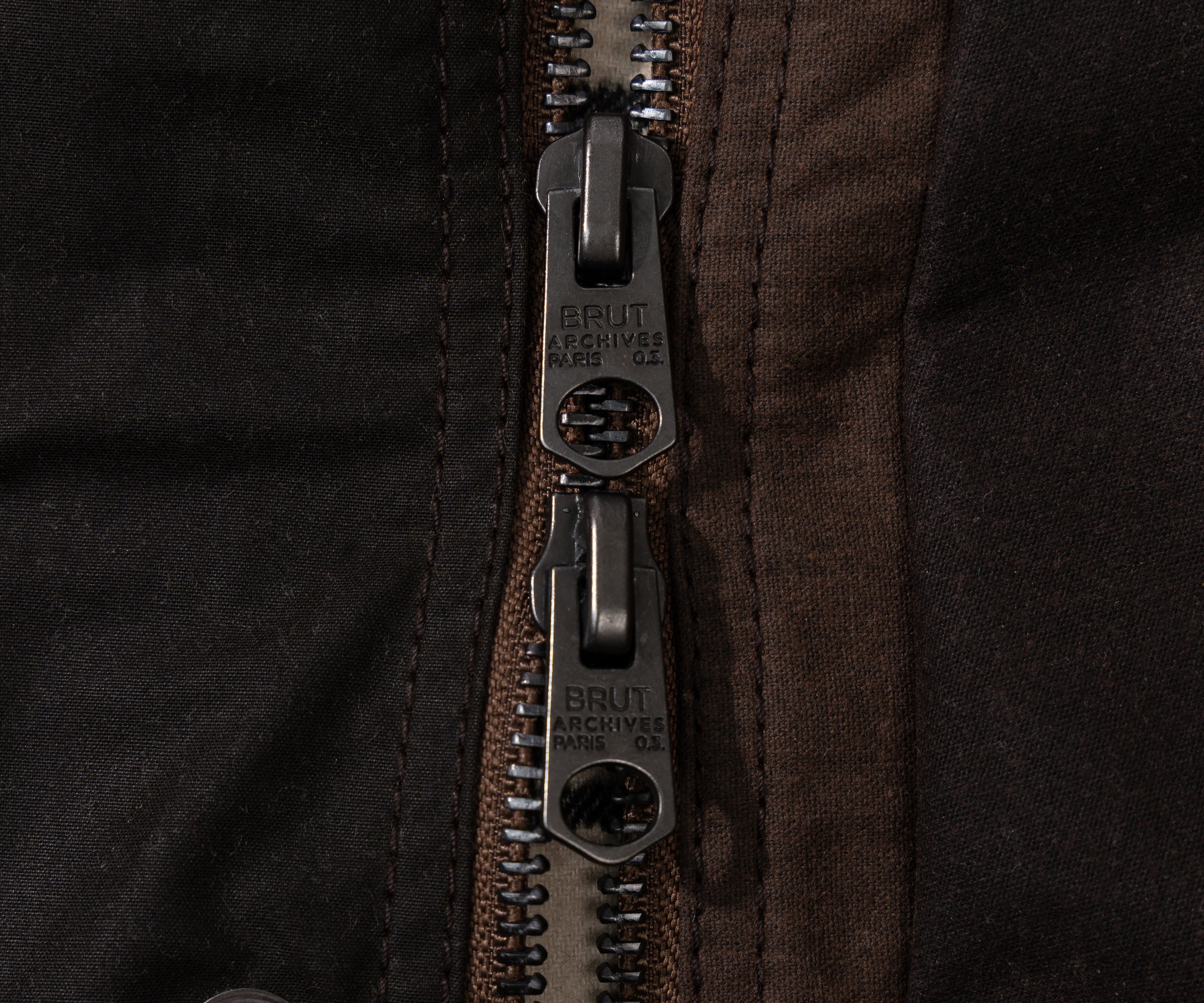 REWORK® FLY WAX JACKET - N° 044 Coats & Jackets LARGE / BROWN - BRUT Clothing
