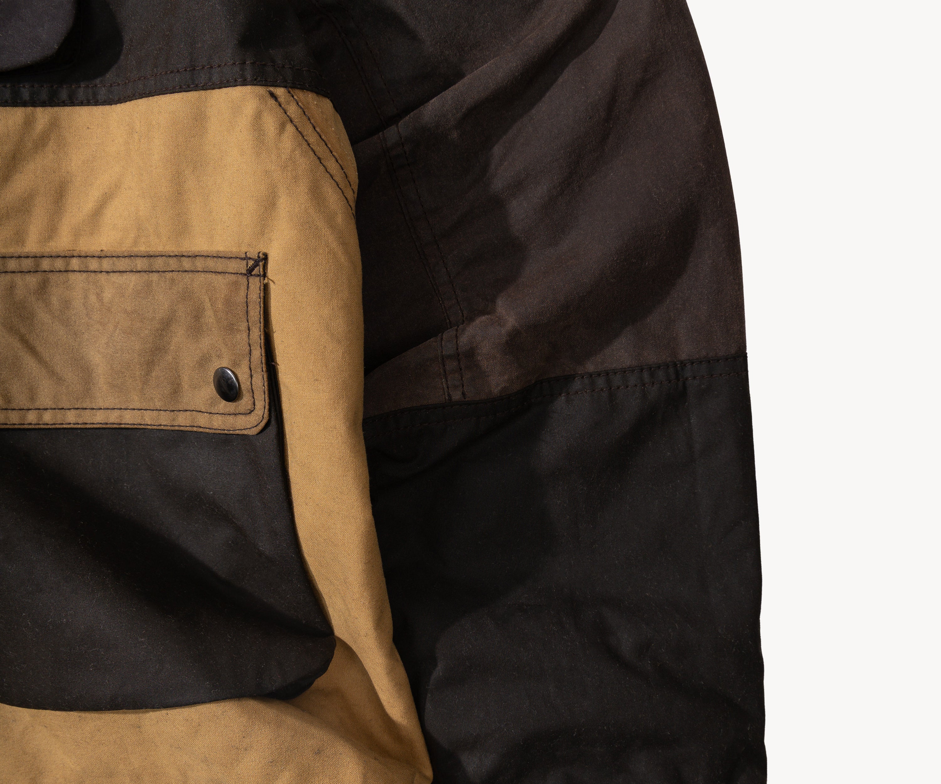 REWORK® FLY WAX JACKET - N° 053 Manteaux et vestes LARGE / MARRON - BRUT Clothing