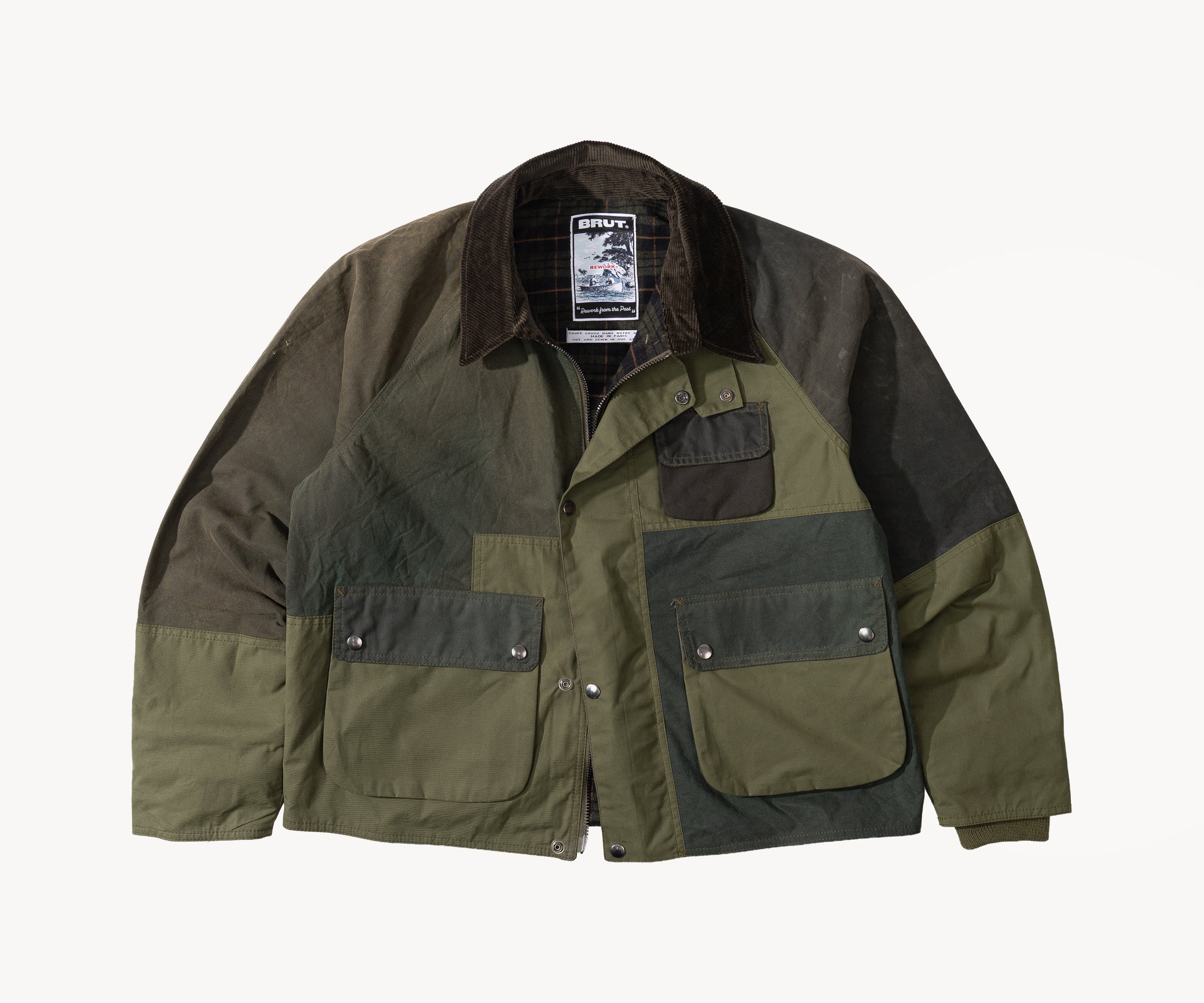 REWORK® FLY WAX JACKET - N° 013 Manteaux et vestes MEDIUM / VERT - BRUT Clothing