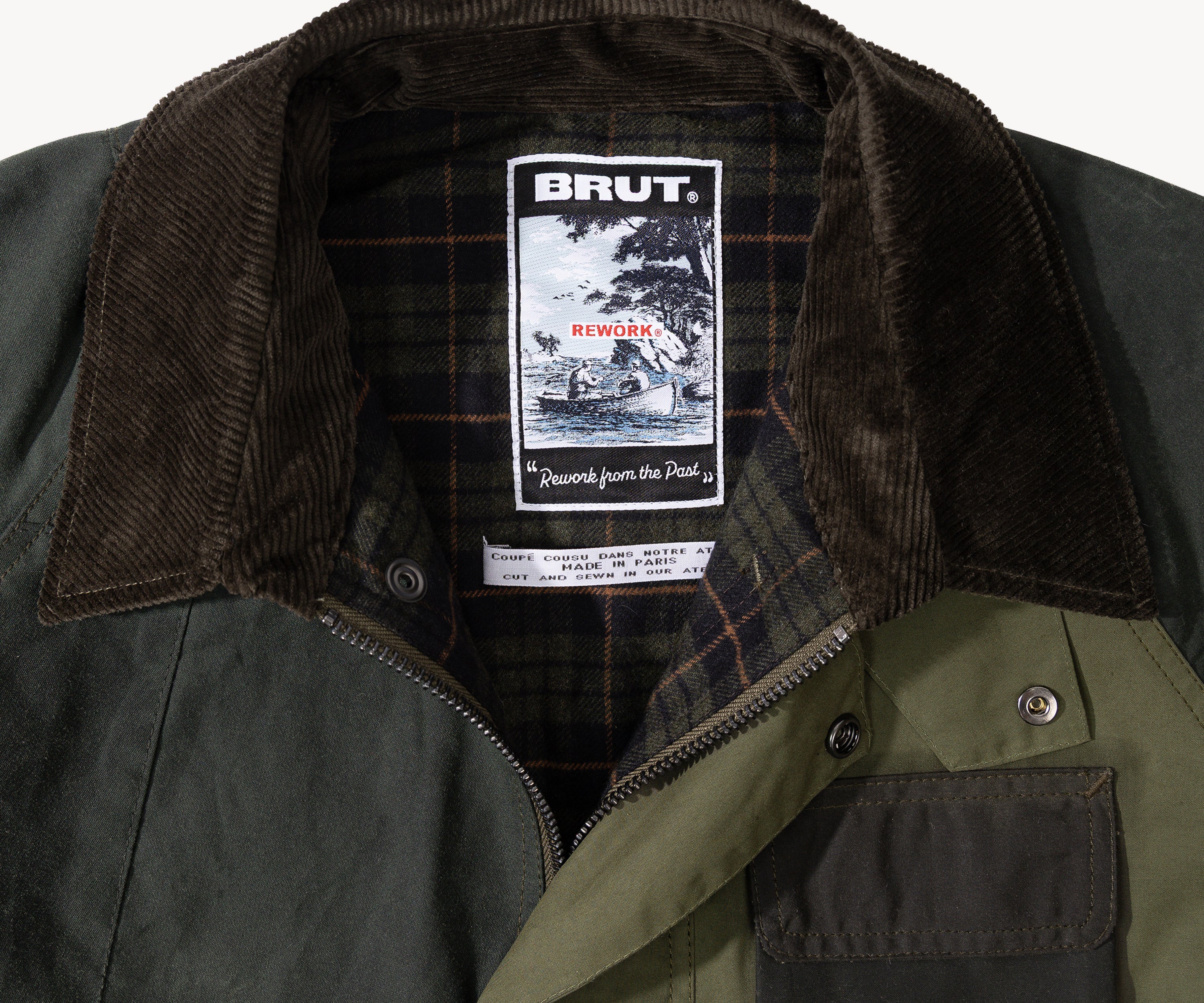 REWORK® FLY WAX JACKET - N° 015 Coats & Jackets MEDIUM / GREEN - BRUT Clothing