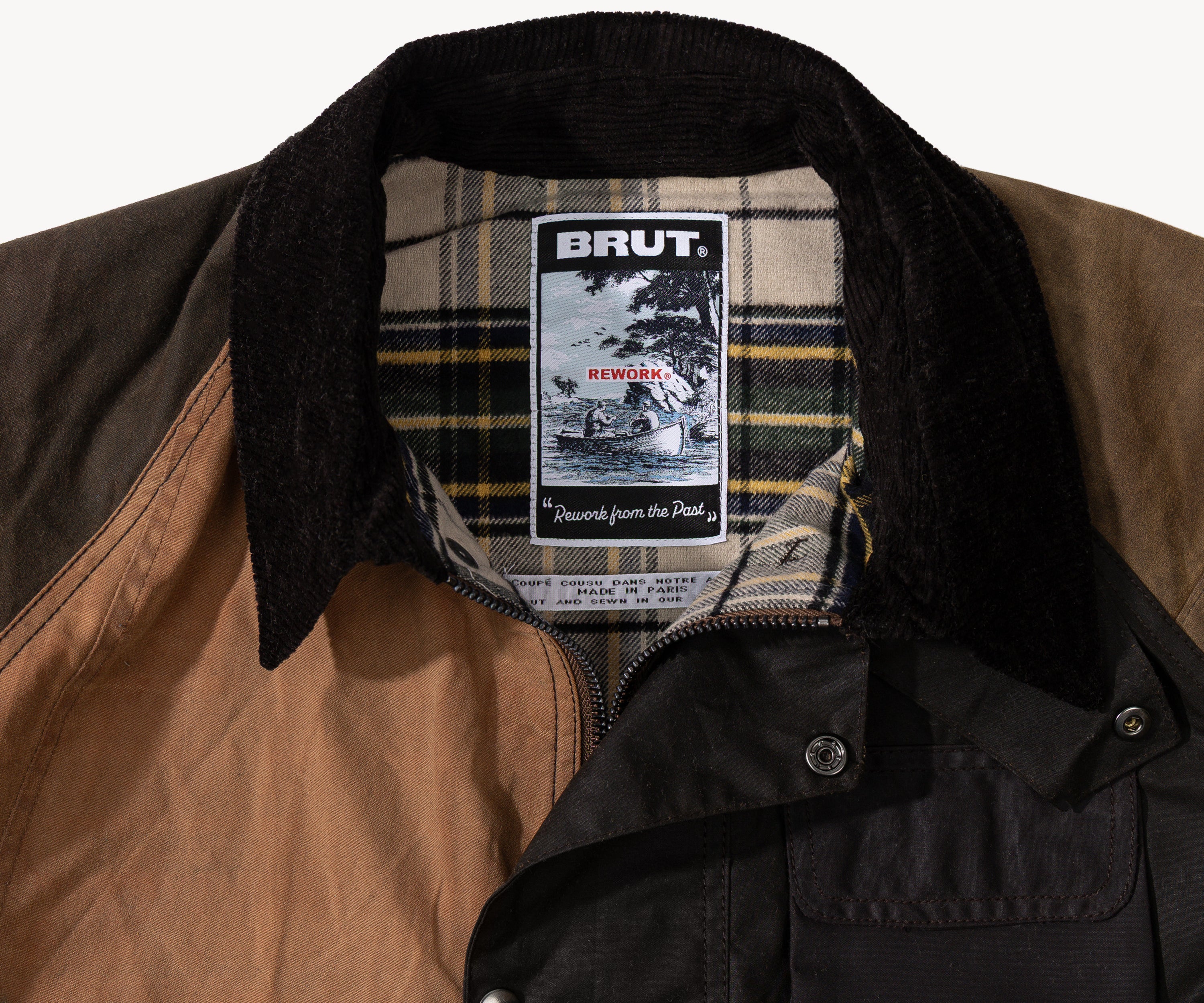 REWORK® FLY WAX JACKET - N° 026 Coats & Jackets MEDIUM / BROWN - BRUT Clothing