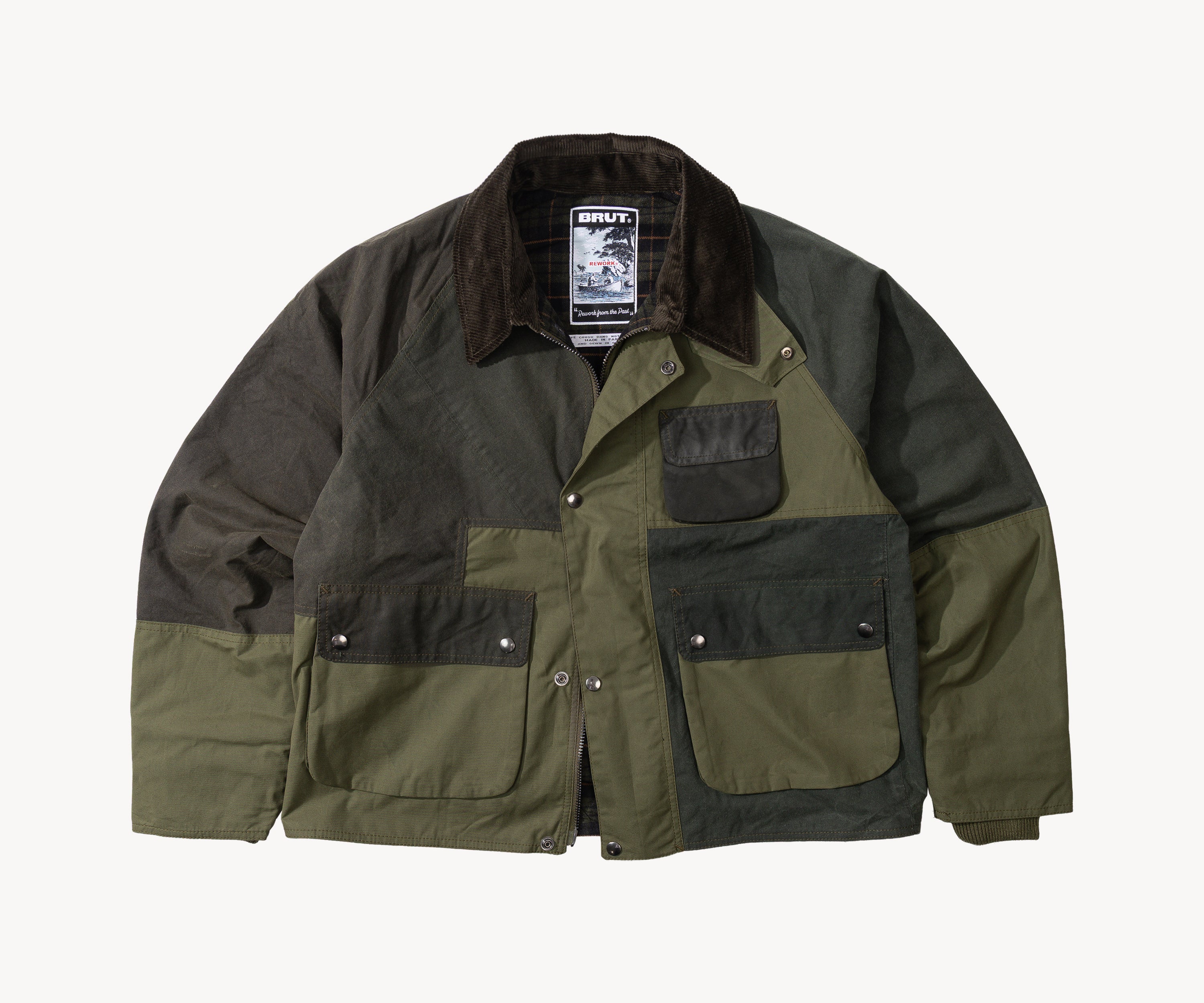 REWORK® FLY WAX JACKET - N° 016 Manteaux et vestes MEDIUM / VERT - BRUT Clothing