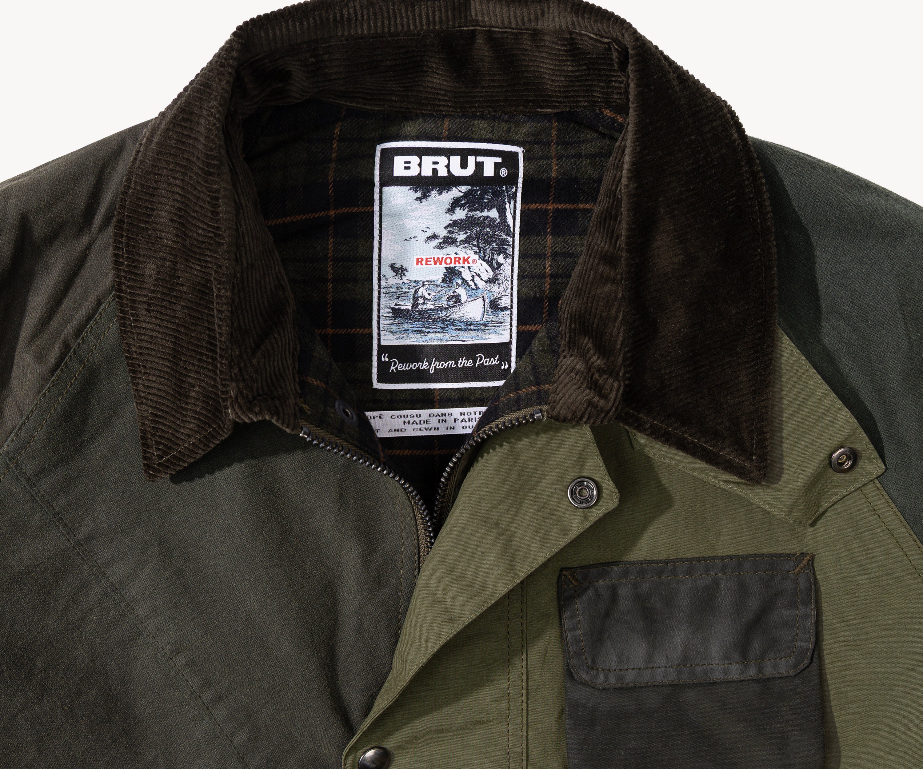REWORK® FLY WAX JACKET - N° 016 Coats & Jackets MEDIUM / GREEN - BRUT Clothing