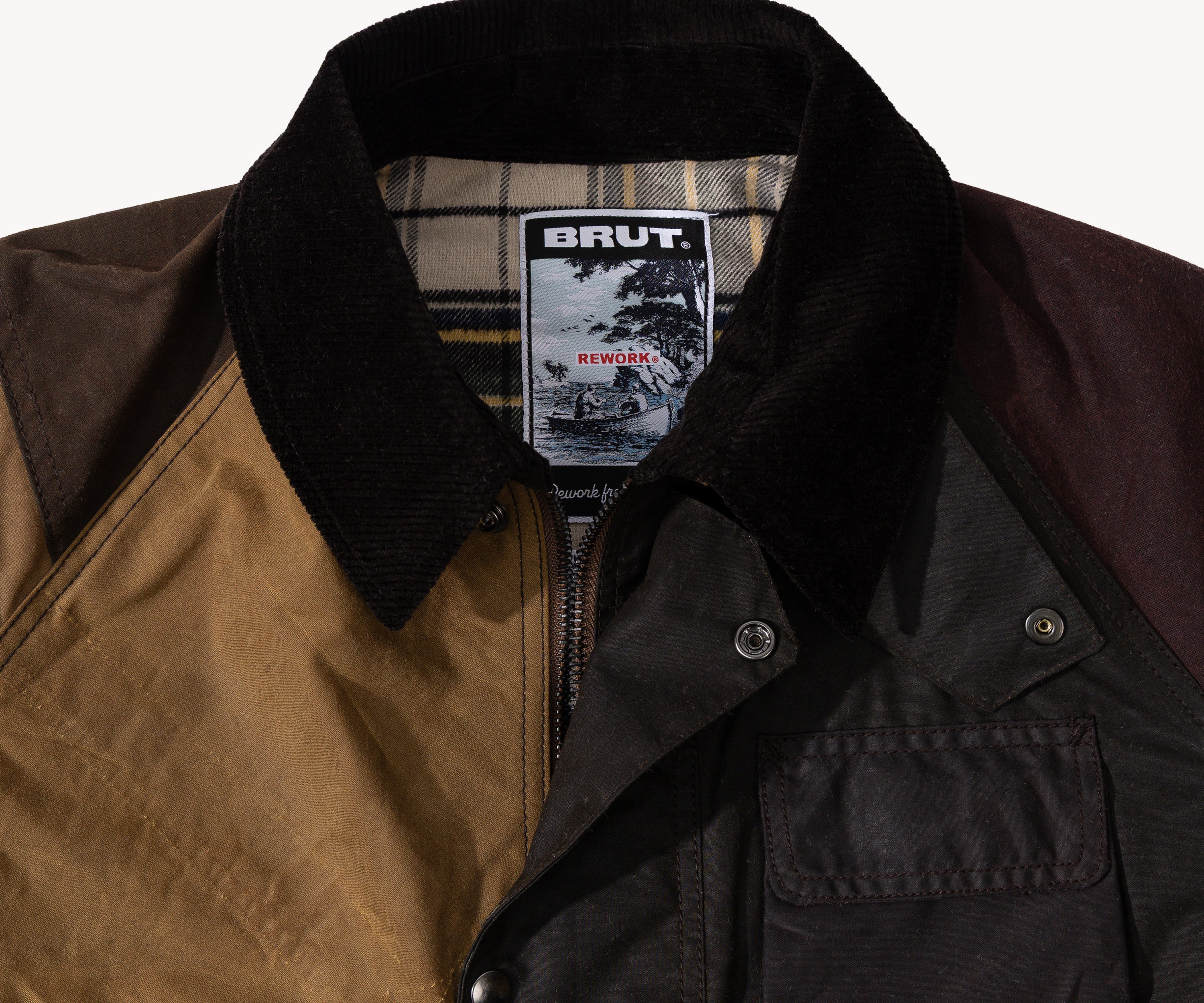 REWORK® FLY WAX JACKET - N° 027 Coats & Jackets MEDIUM / BROWN - BRUT Clothing