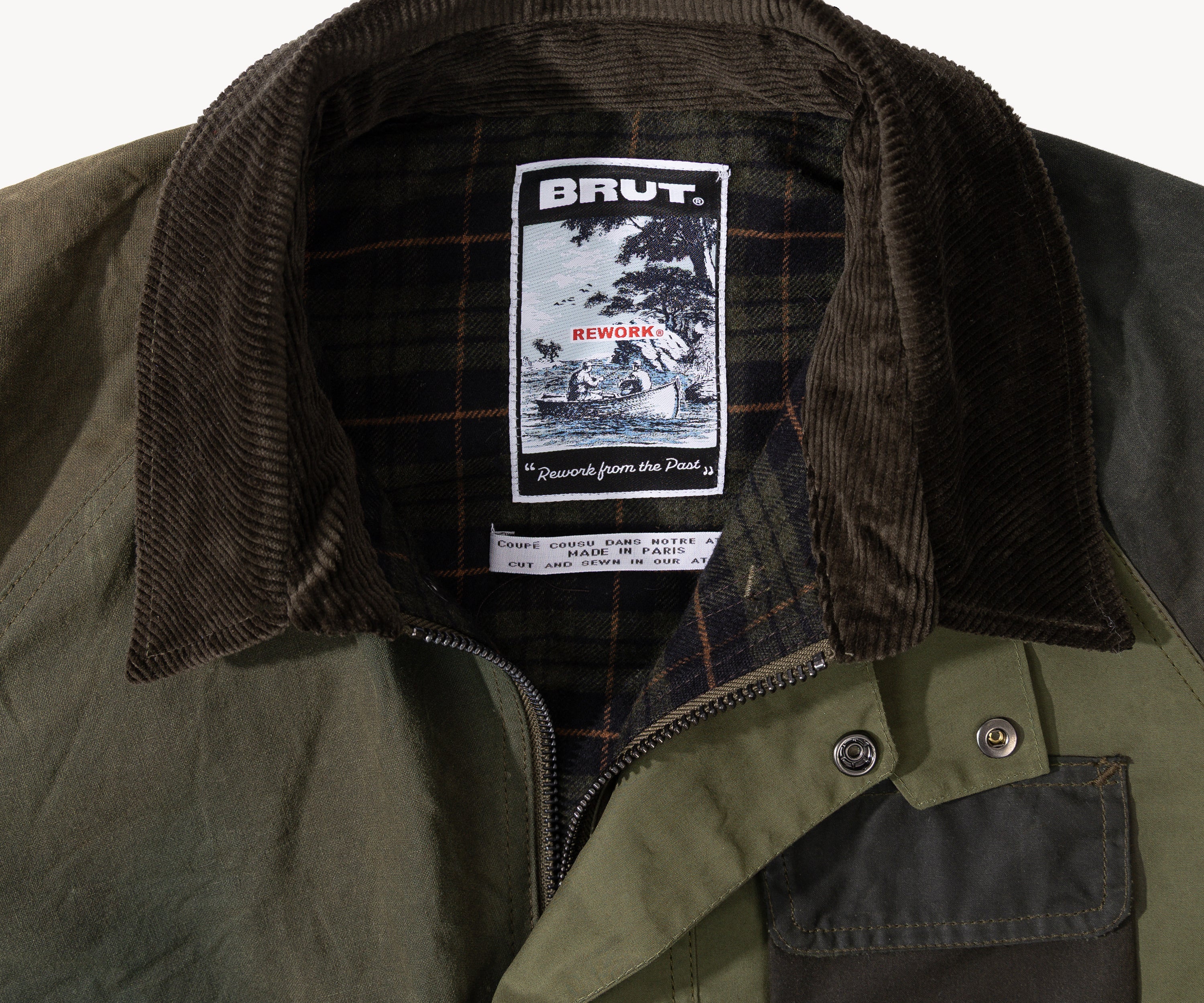 REWORK® FLY WAX JACKET - N° 013 Coats & Jackets MEDIUM / GREEN - BRUT Clothing