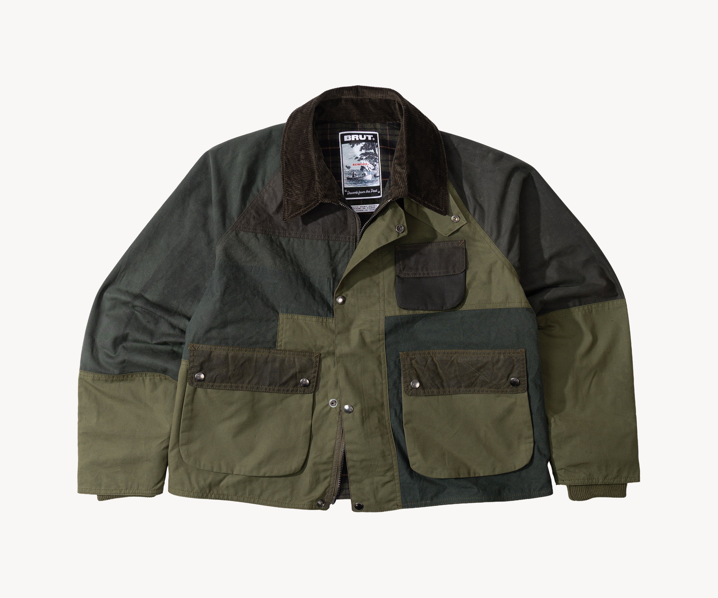 REWORK® FLY WAX JACKET - N° 017 Coats & Jackets MEDIUM / GREEN - BRUT Clothing
