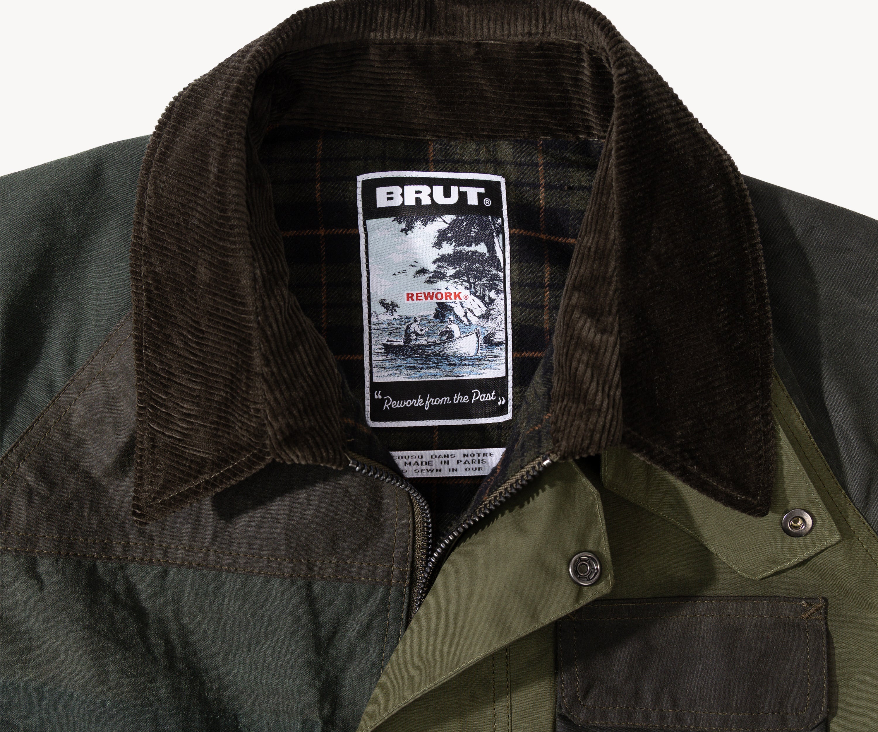 REWORK® FLY WAX JACKET - N° 017 Coats & Jackets MEDIUM / GREEN - BRUT Clothing