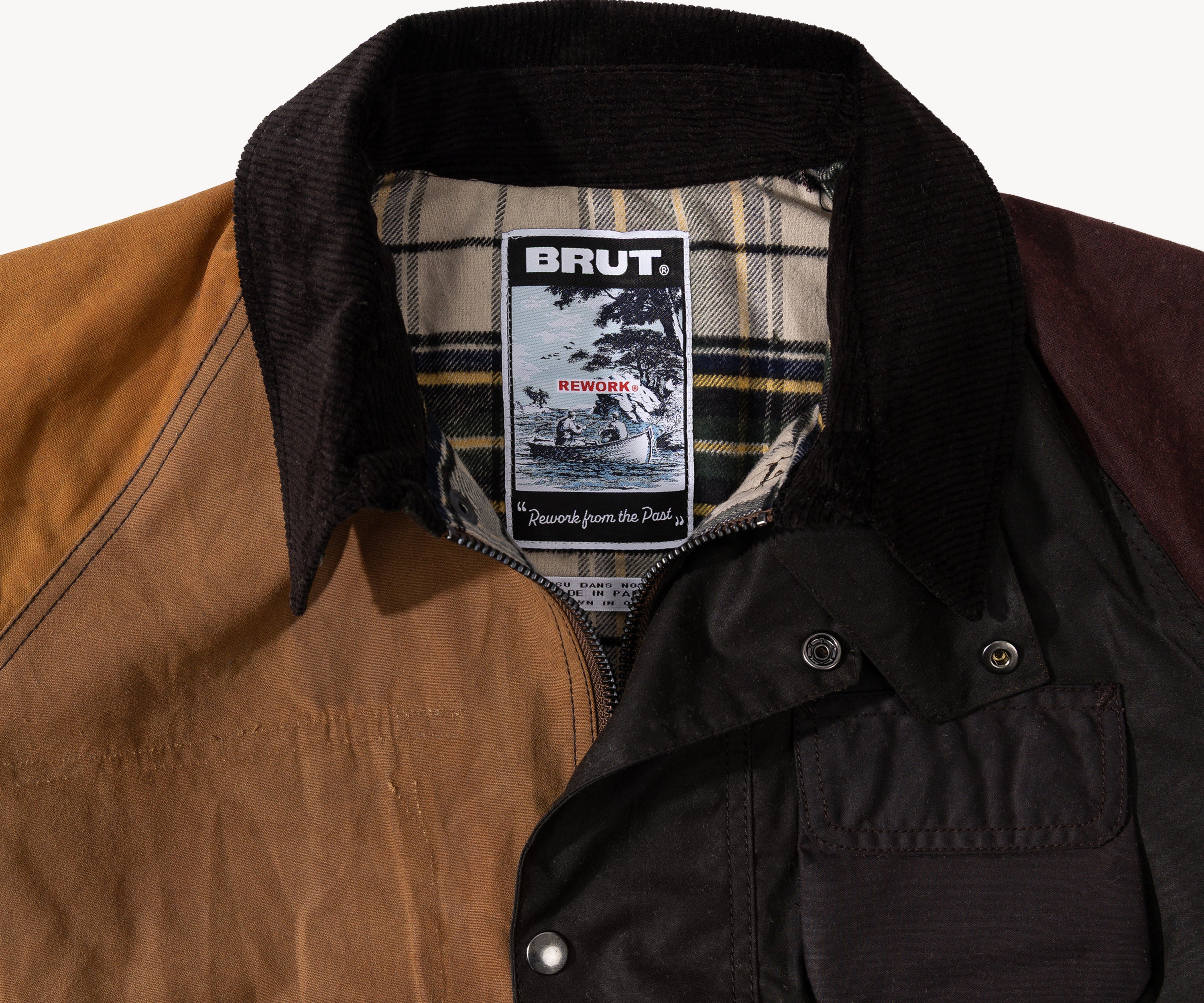 REWORK® FLY WAX JACKET - N° 028 Coats & Jackets MEDIUM / BROWN - BRUT Clothing