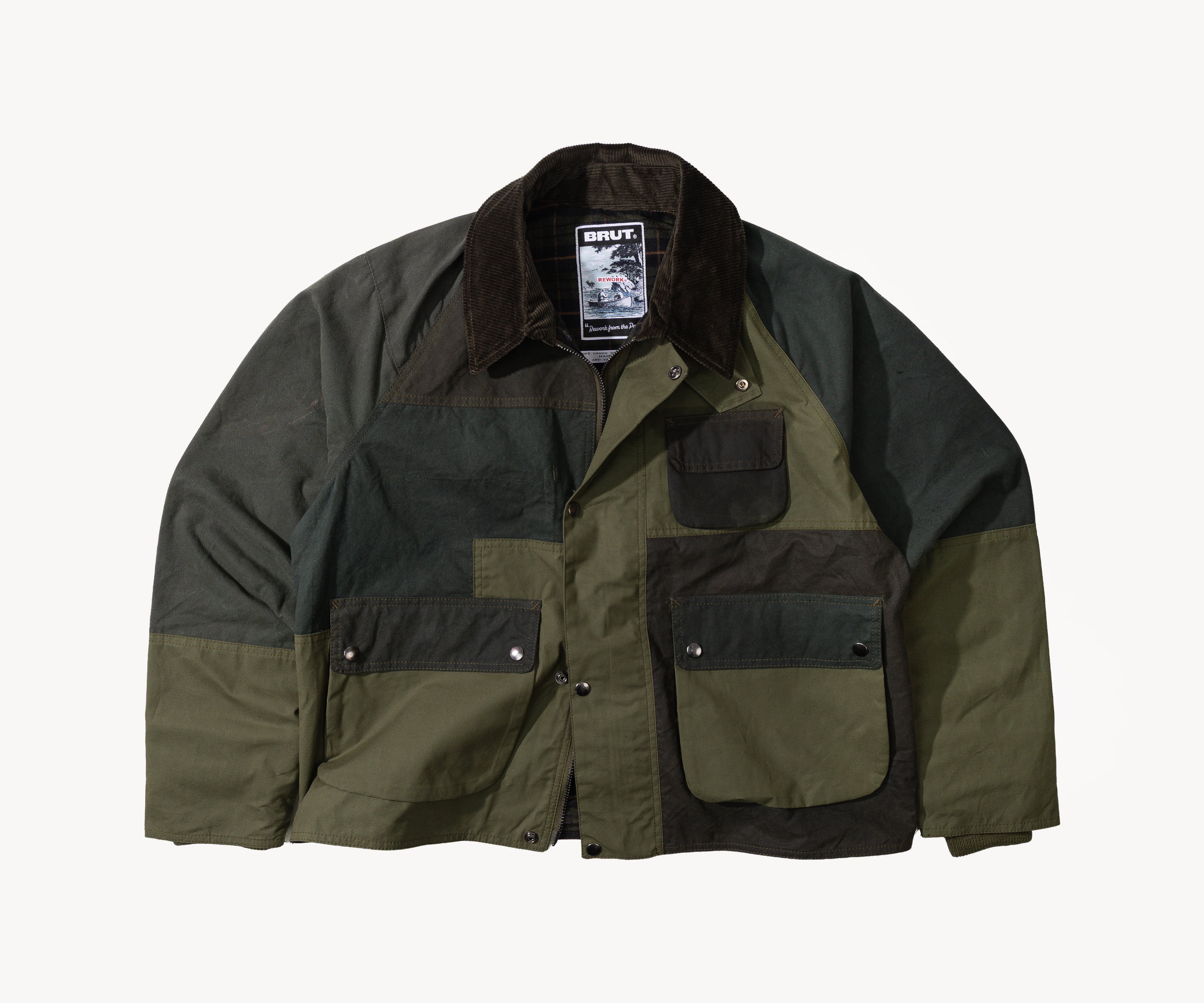 REWORK® FLY WAX JACKET - N° 018 Manteaux et vestes MEDIUM / VERT - BRUT Clothing